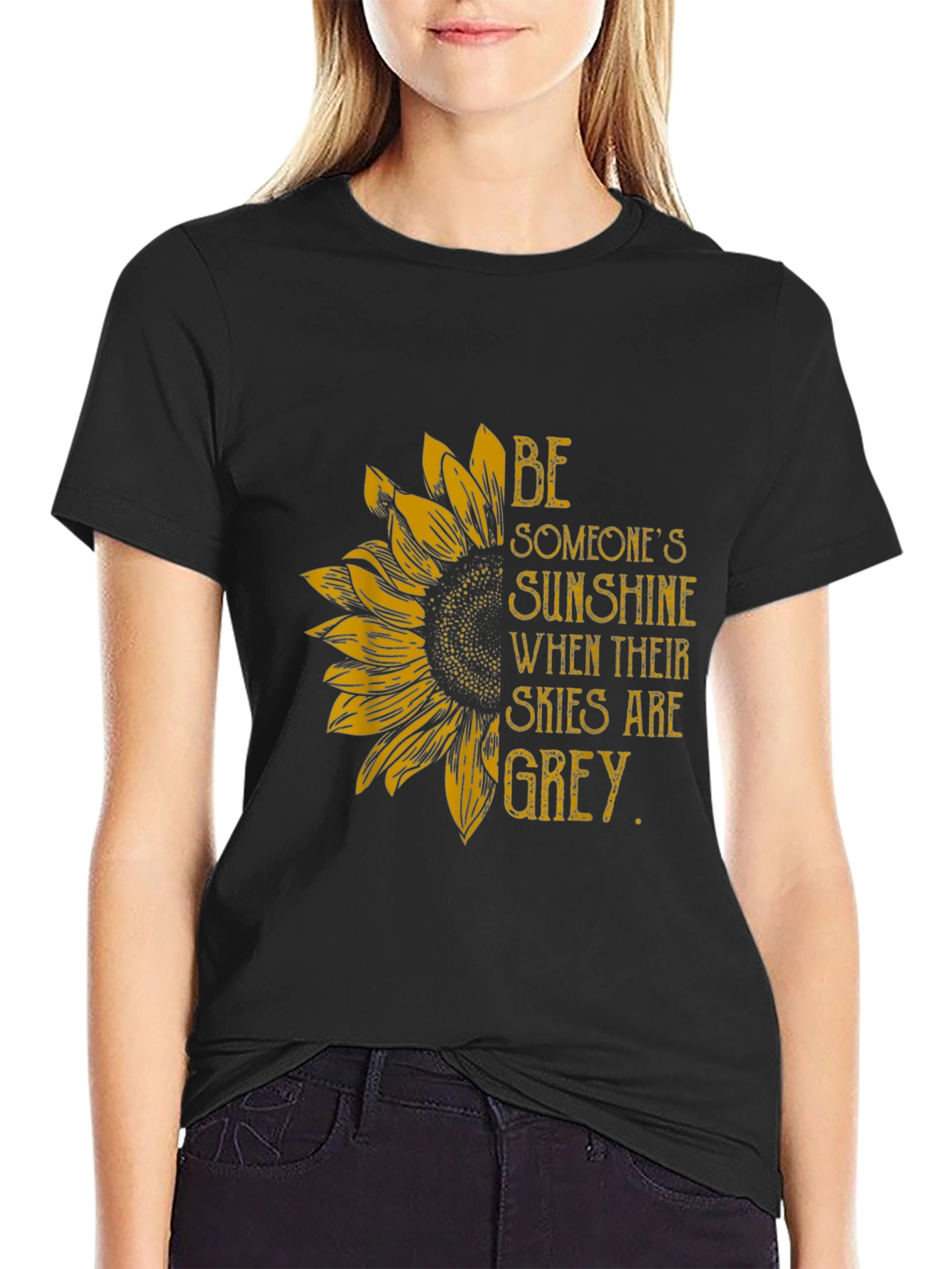 Sunflower Sunshine Graphic T-Shirt - Inspiring Message