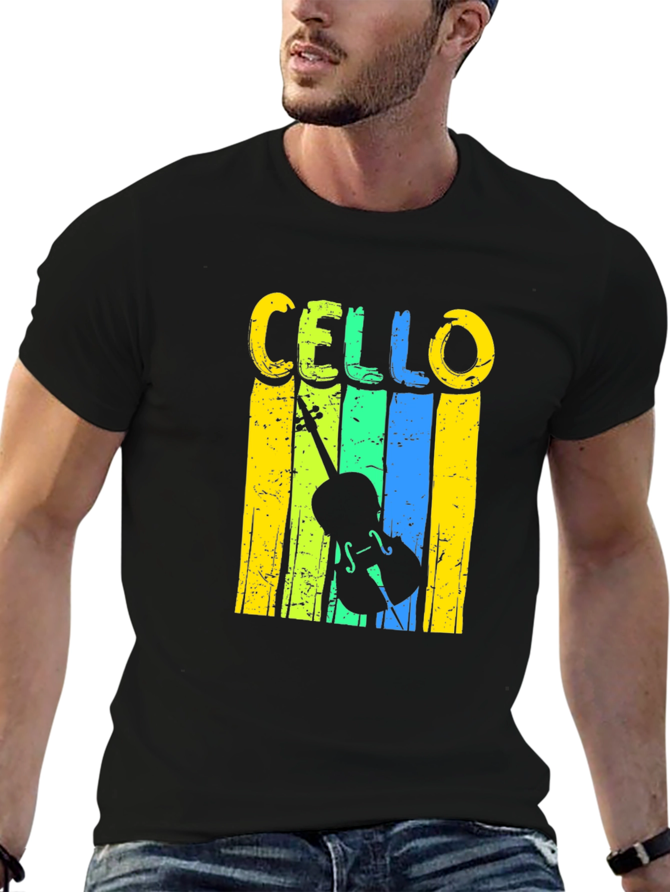 Cello Graphic Tee - Musical Instrument T-Shirt