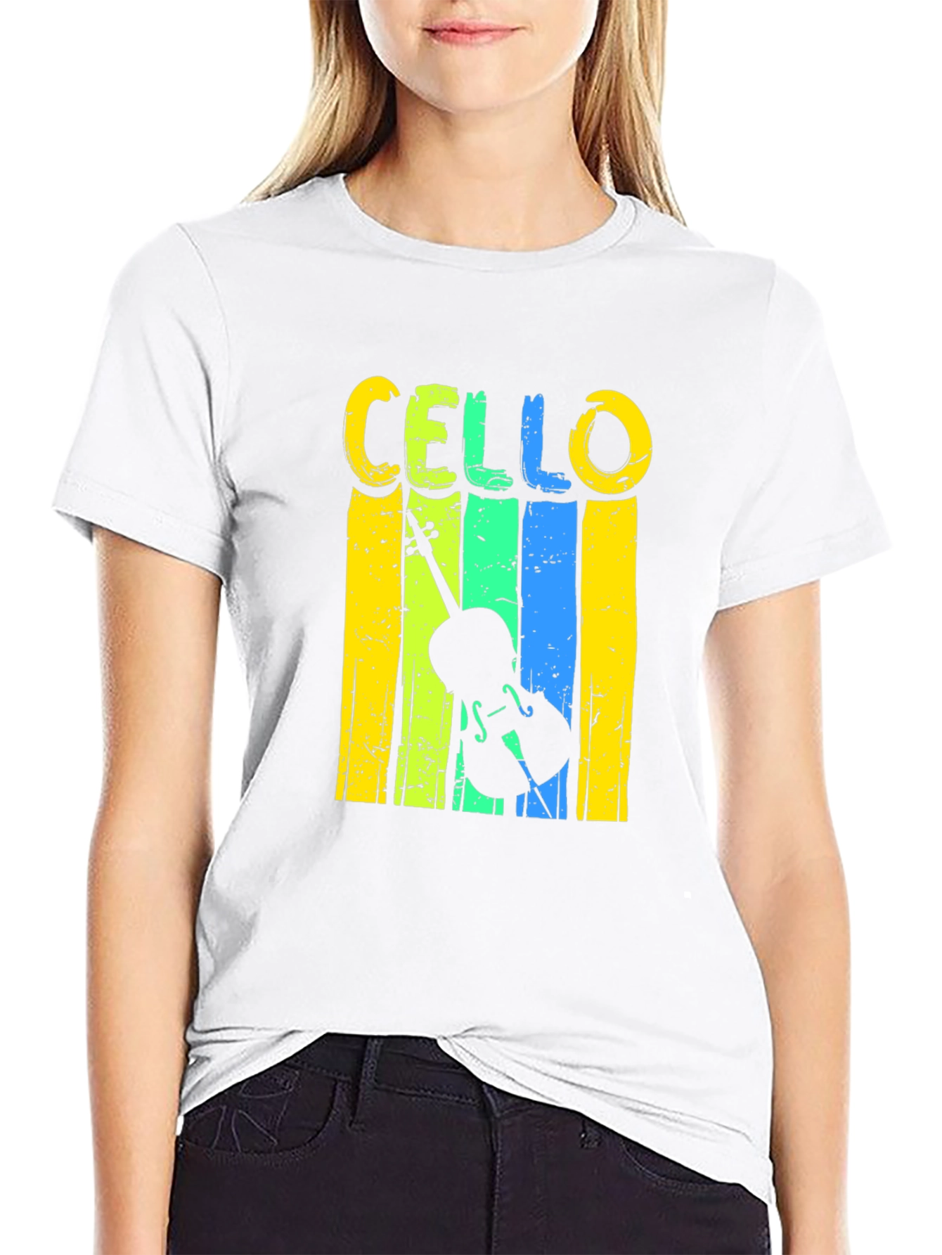 Cello Graphic Tee - Musical Instrument T-Shirt