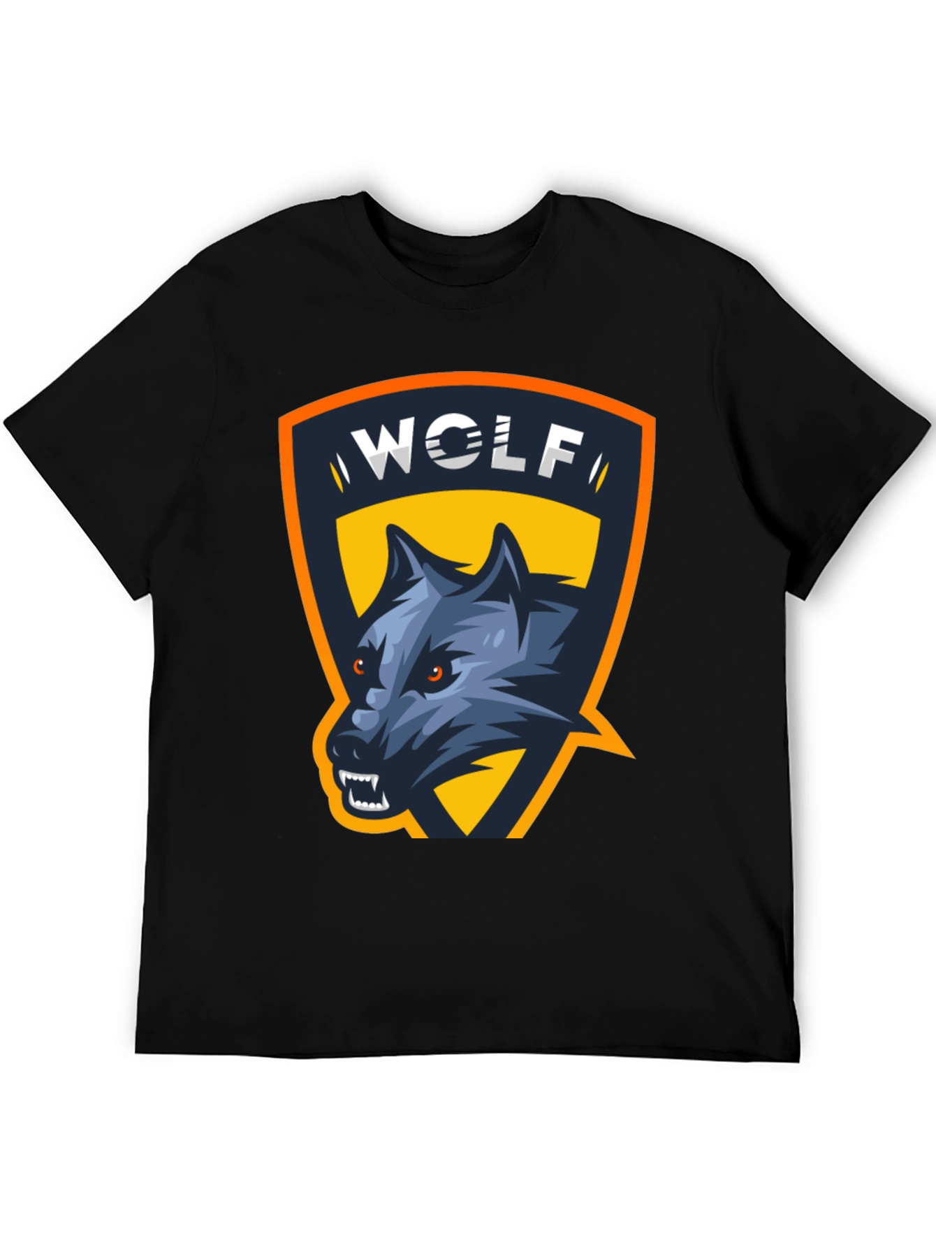 Wolf Graphic Tee - Black Cotton T-Shirt