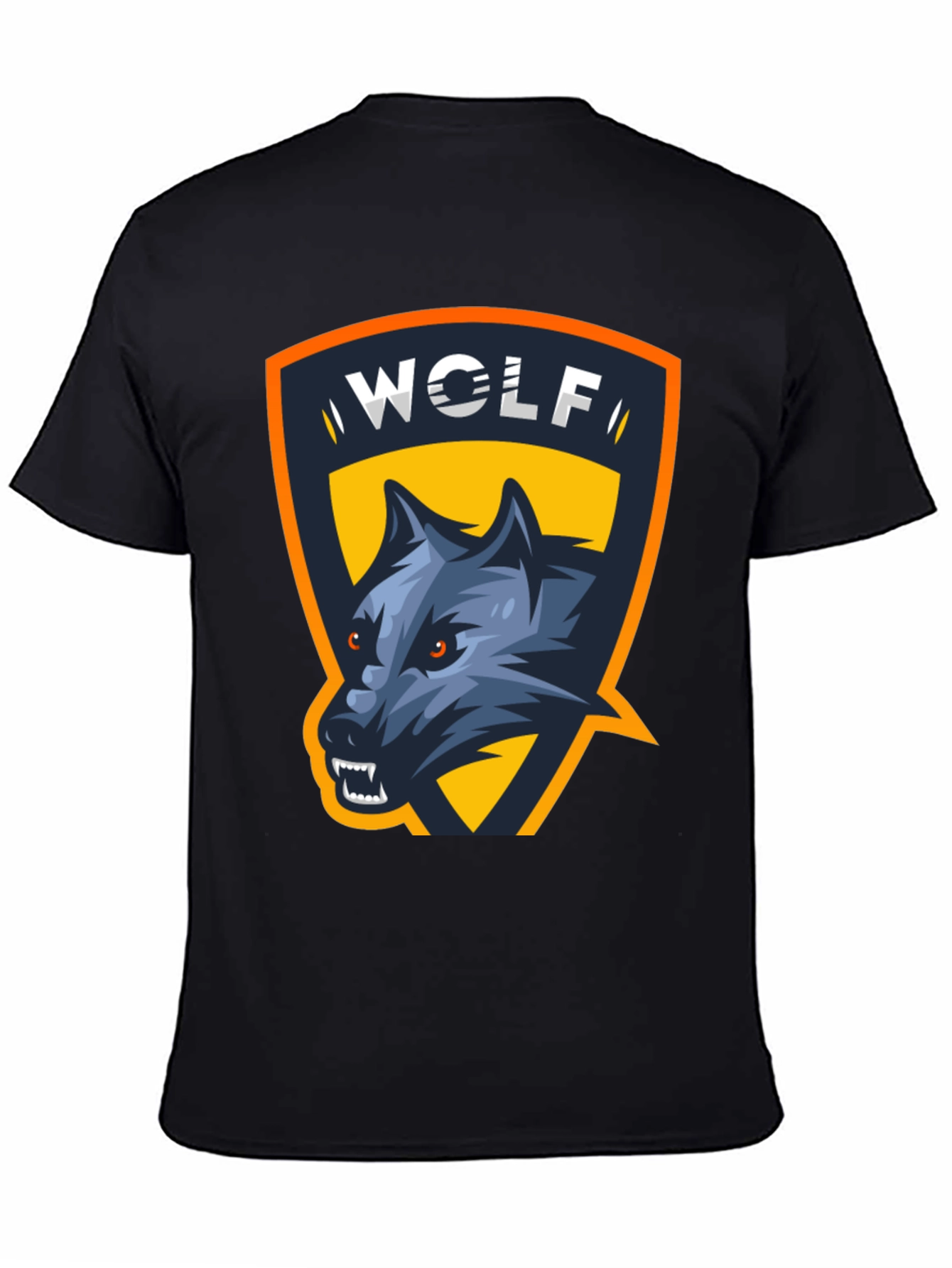 Wolf Graphic Tee - Black Cotton T-Shirt