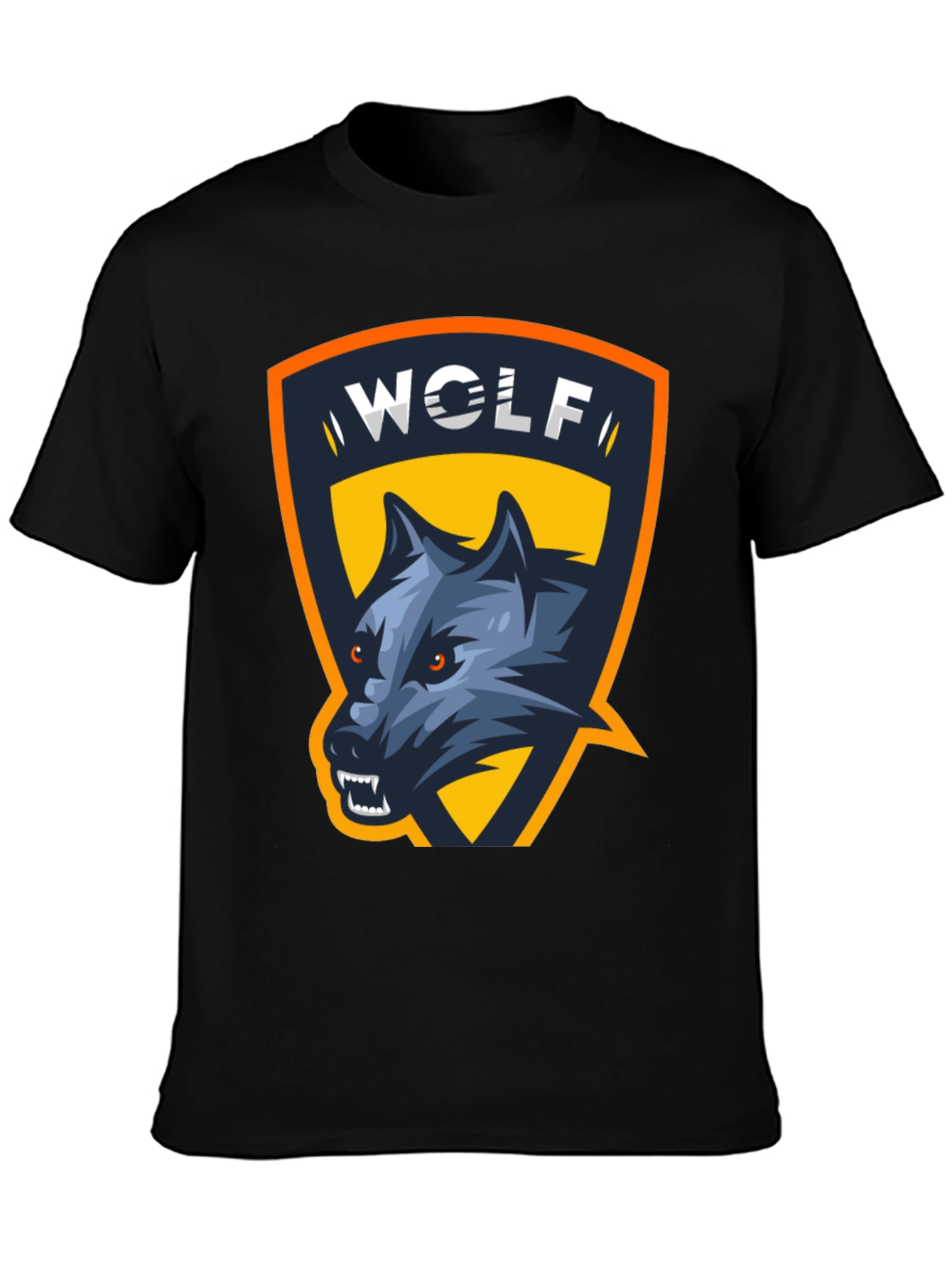 Wolf Graphic Tee - Black Cotton T-Shirt