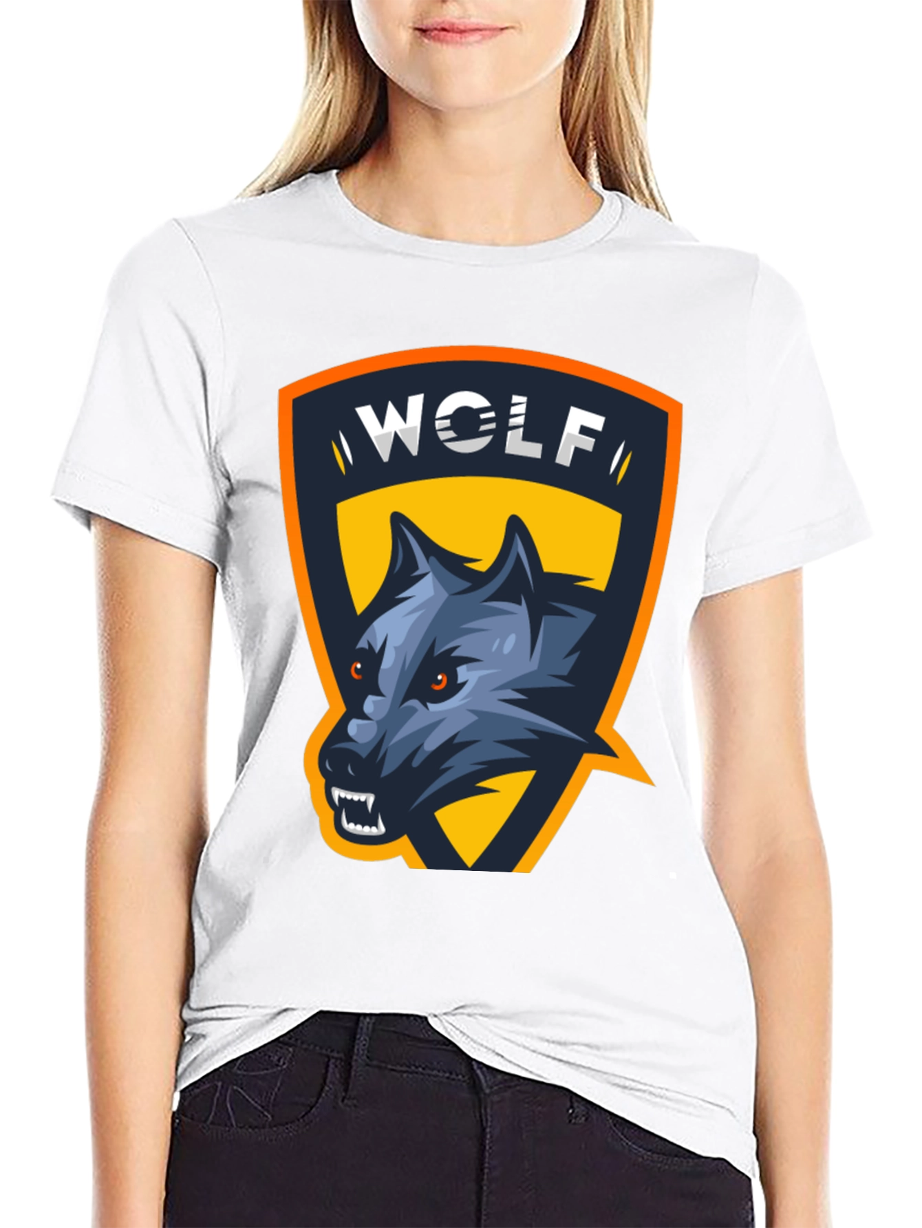 Wolf Graphic Tee - Black Cotton T-Shirt