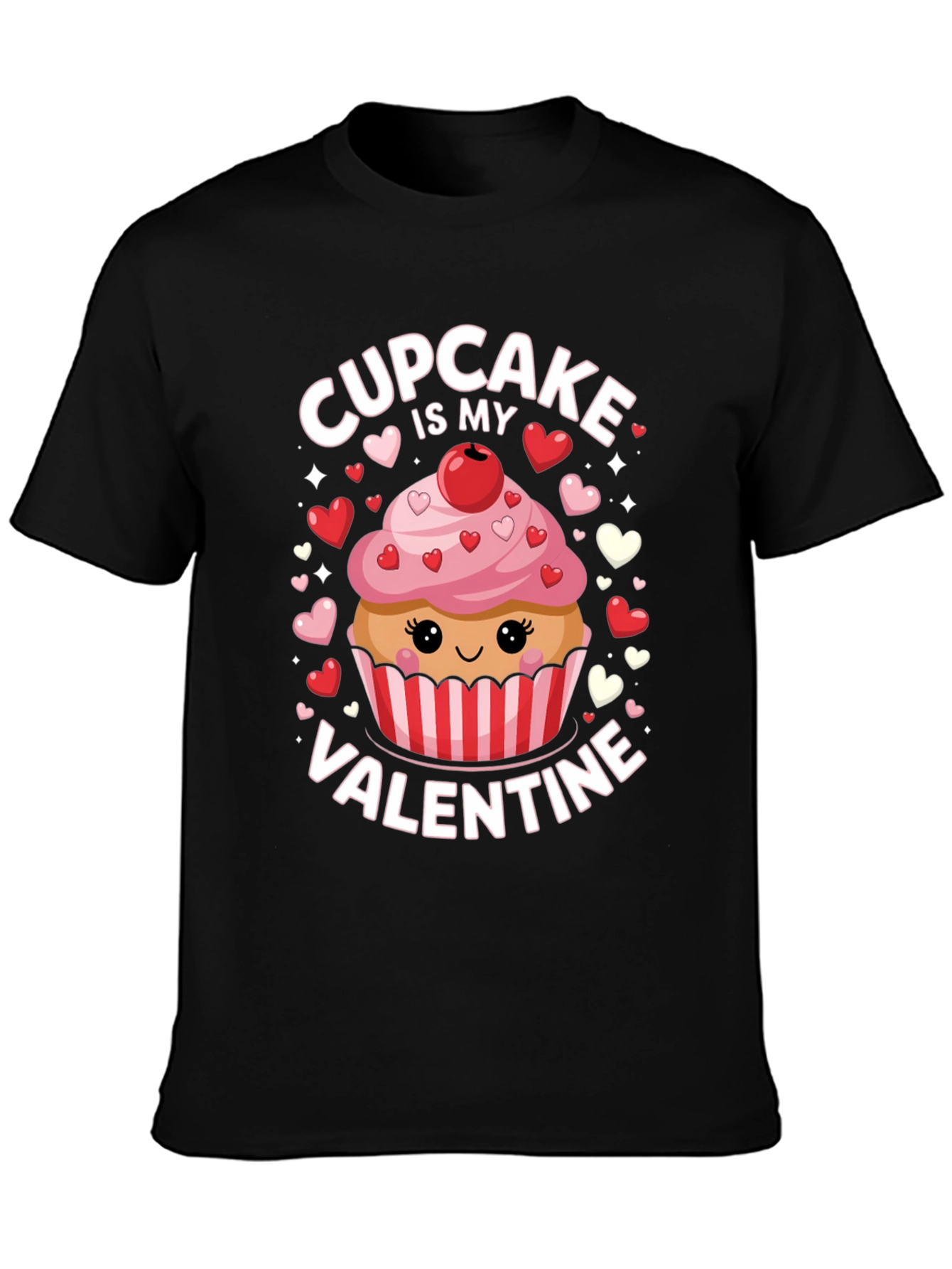 Cupcake is My Valentine Graphic T-Shirt