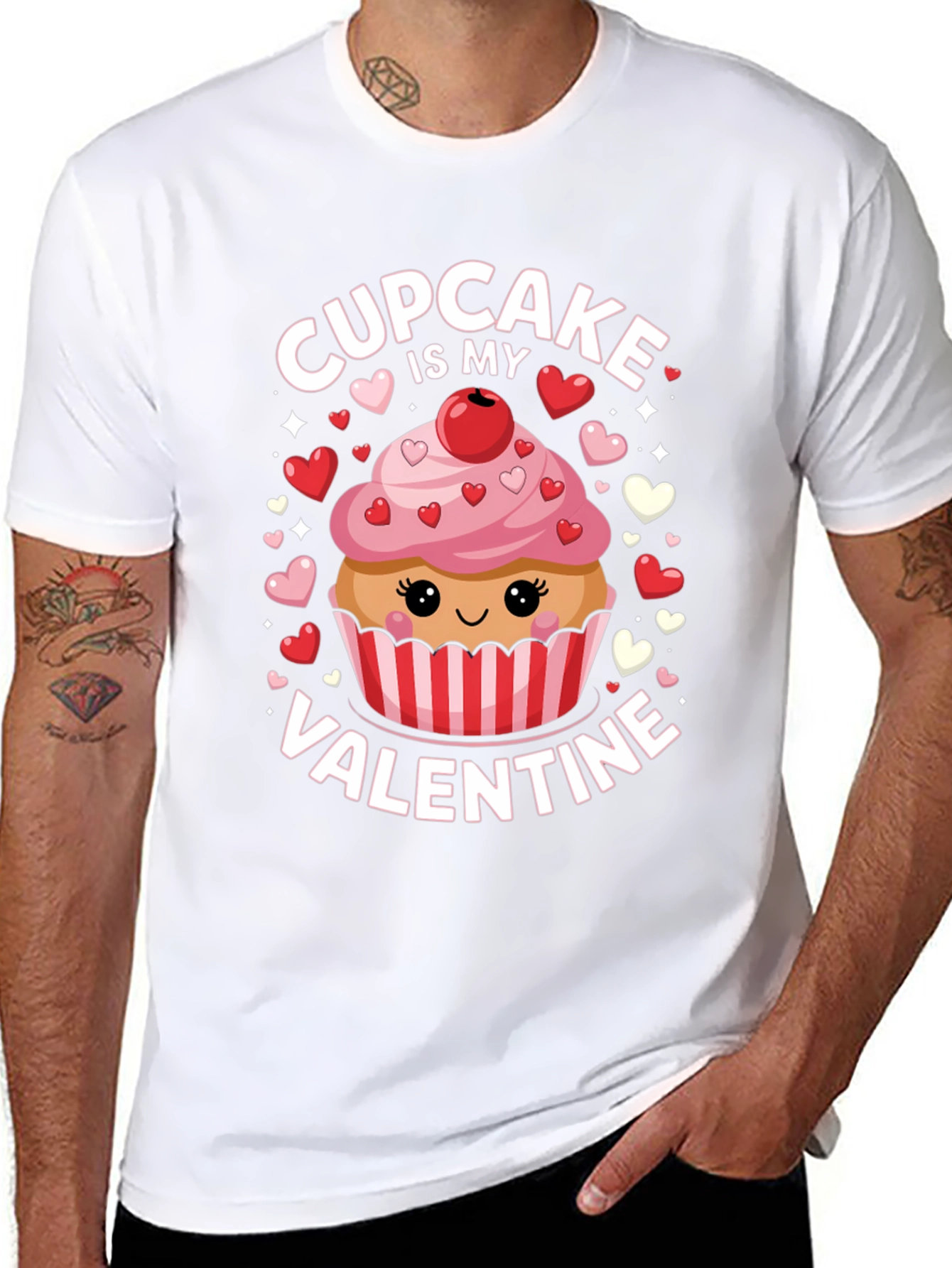 Cupcake is My Valentine Graphic T-Shirt