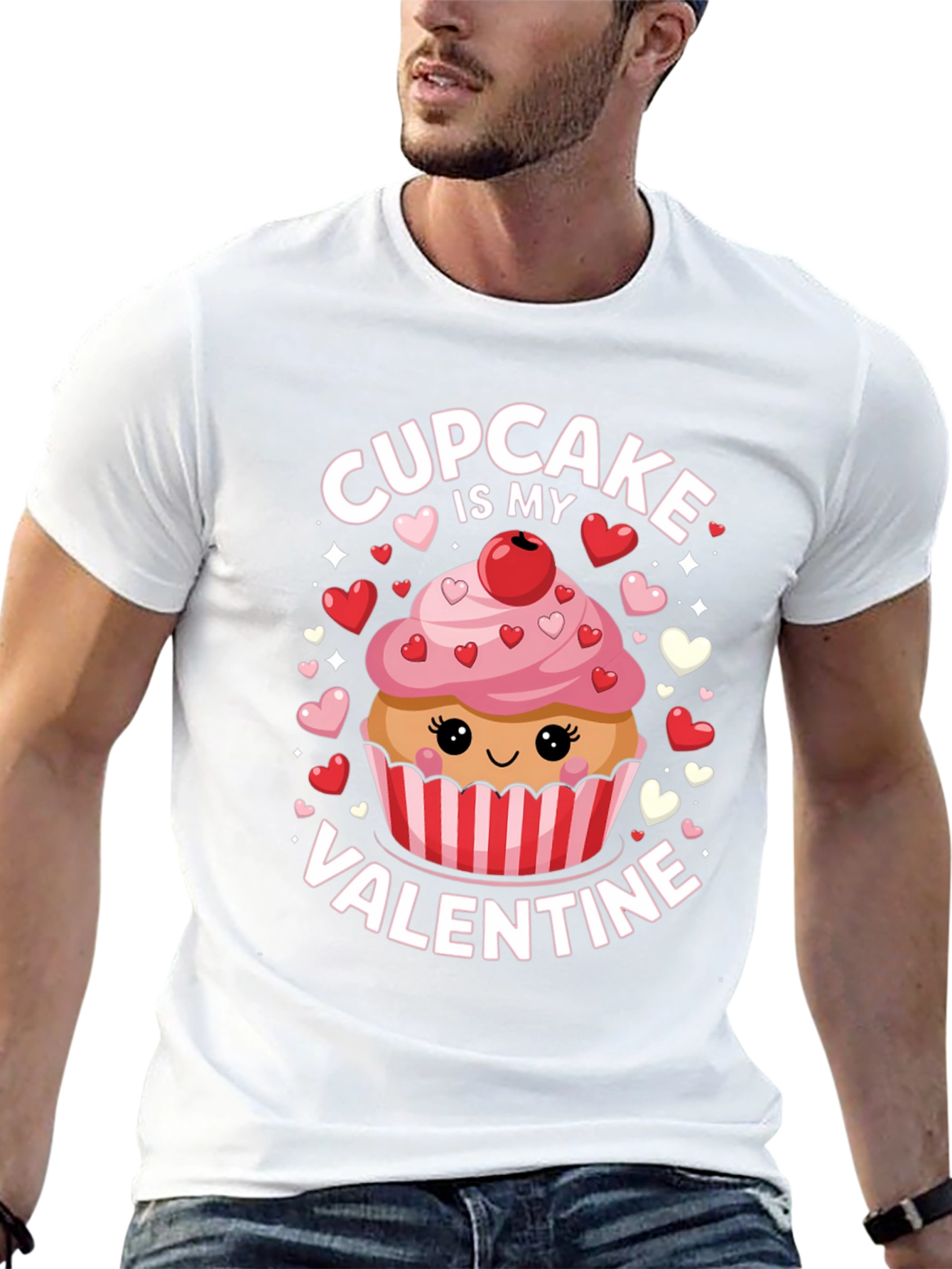 Cupcake is My Valentine Graphic T-Shirt