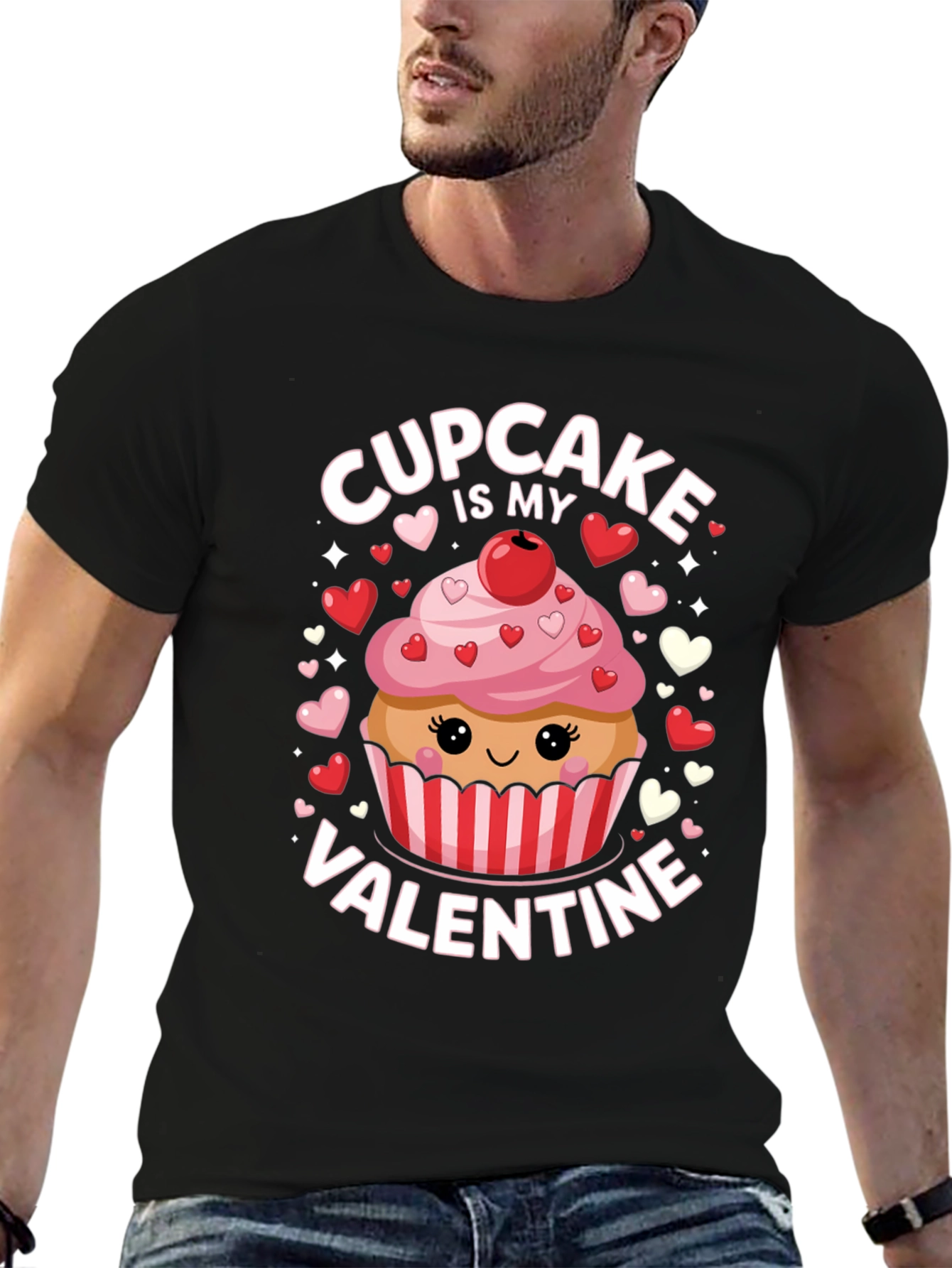 Cupcake is My Valentine Graphic T-Shirt