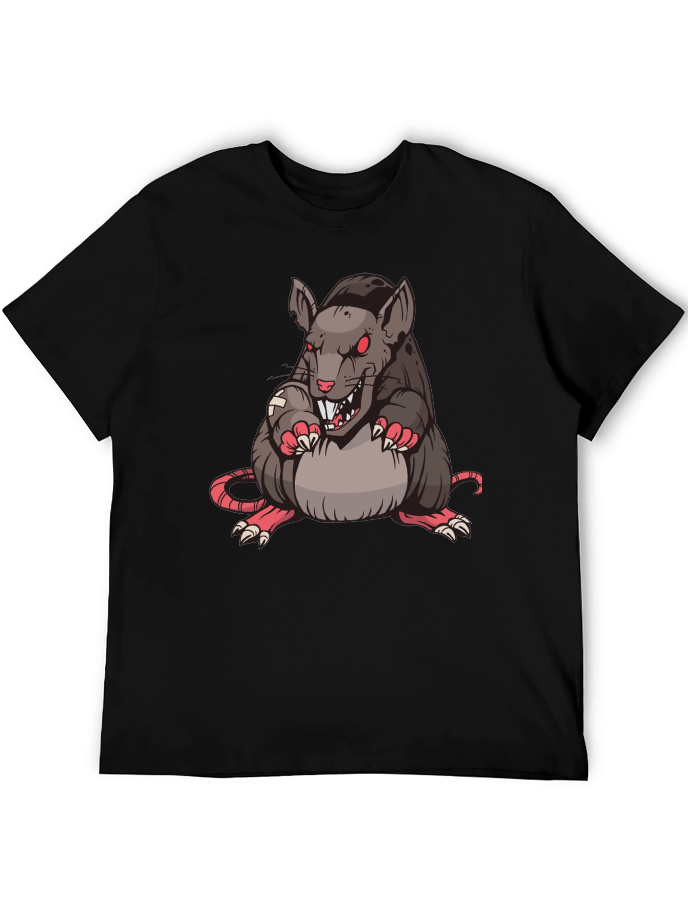 Rat Graphic T-Shirt - Black Cotton Tee