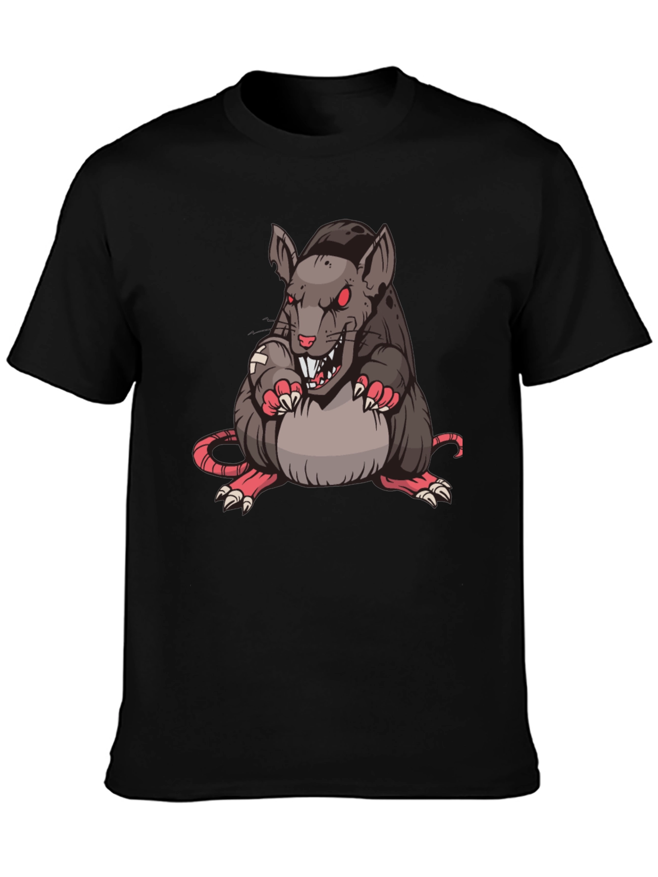 Rat Graphic T-Shirt - Black Cotton Tee