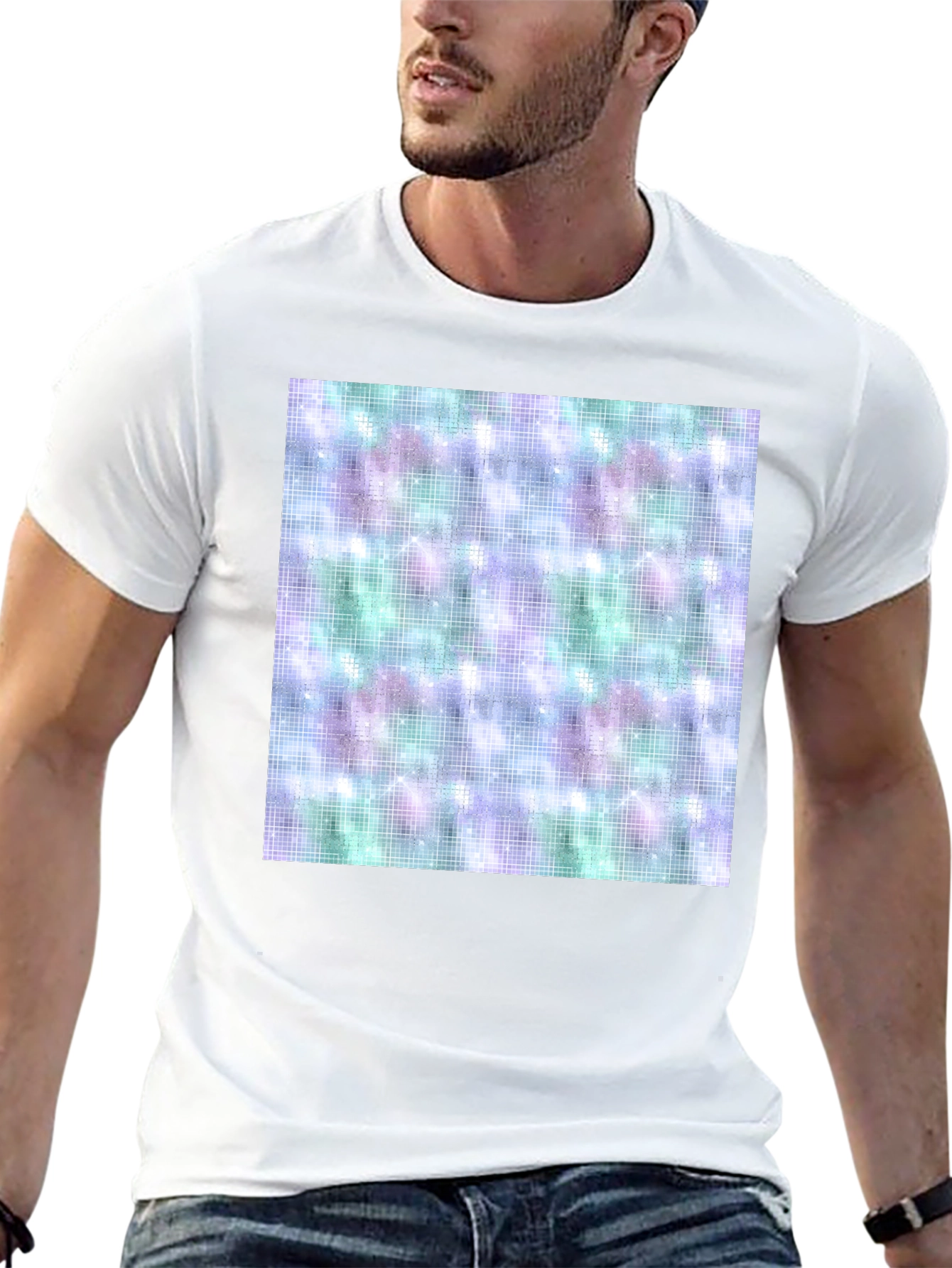 Galaxy Grid T-Shirt - Stylish & Comfortable