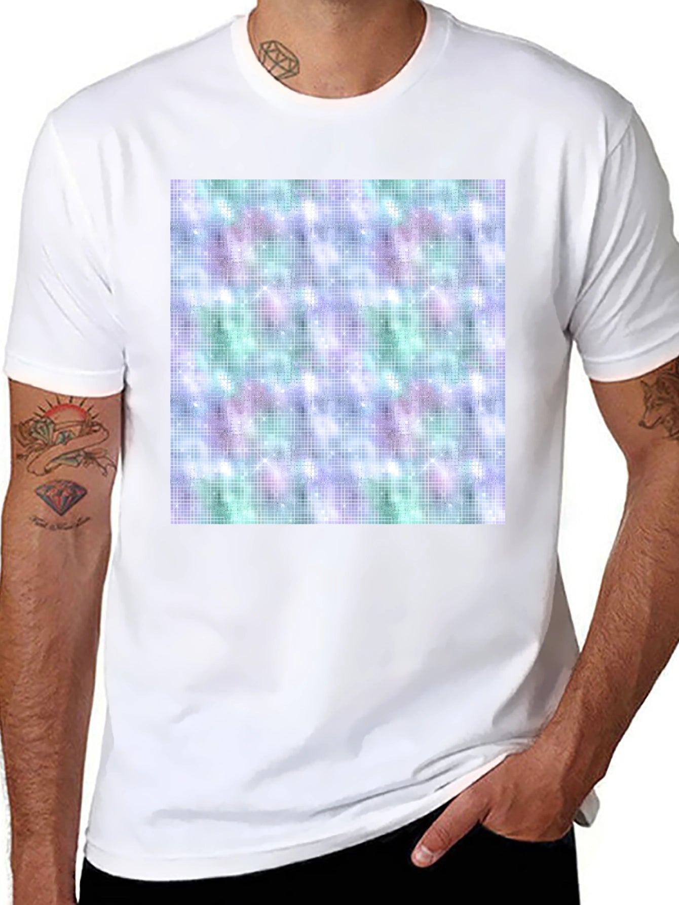 Galaxy Grid T-Shirt - Stylish & Comfortable