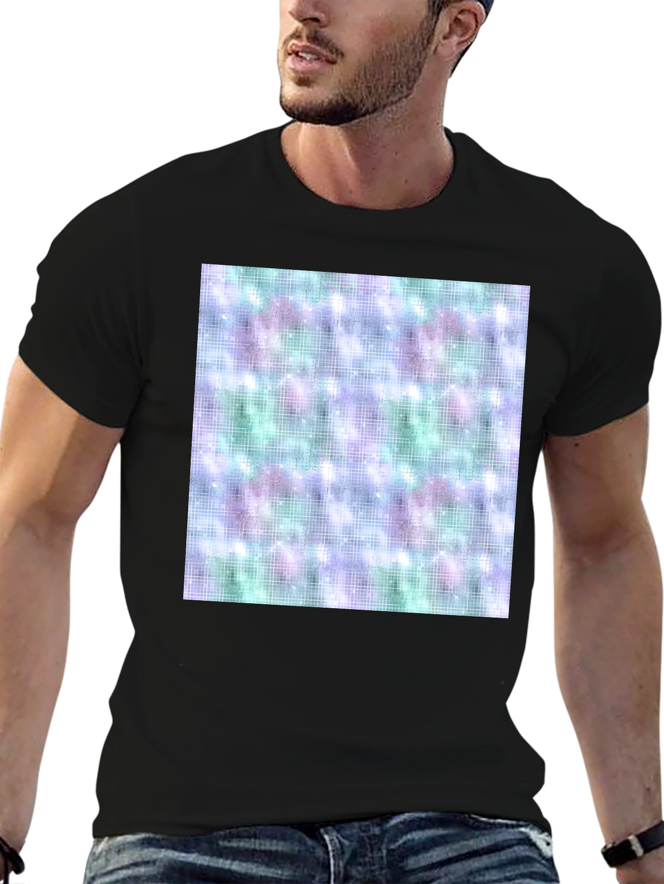 Galaxy Grid T-Shirt - Stylish & Comfortable