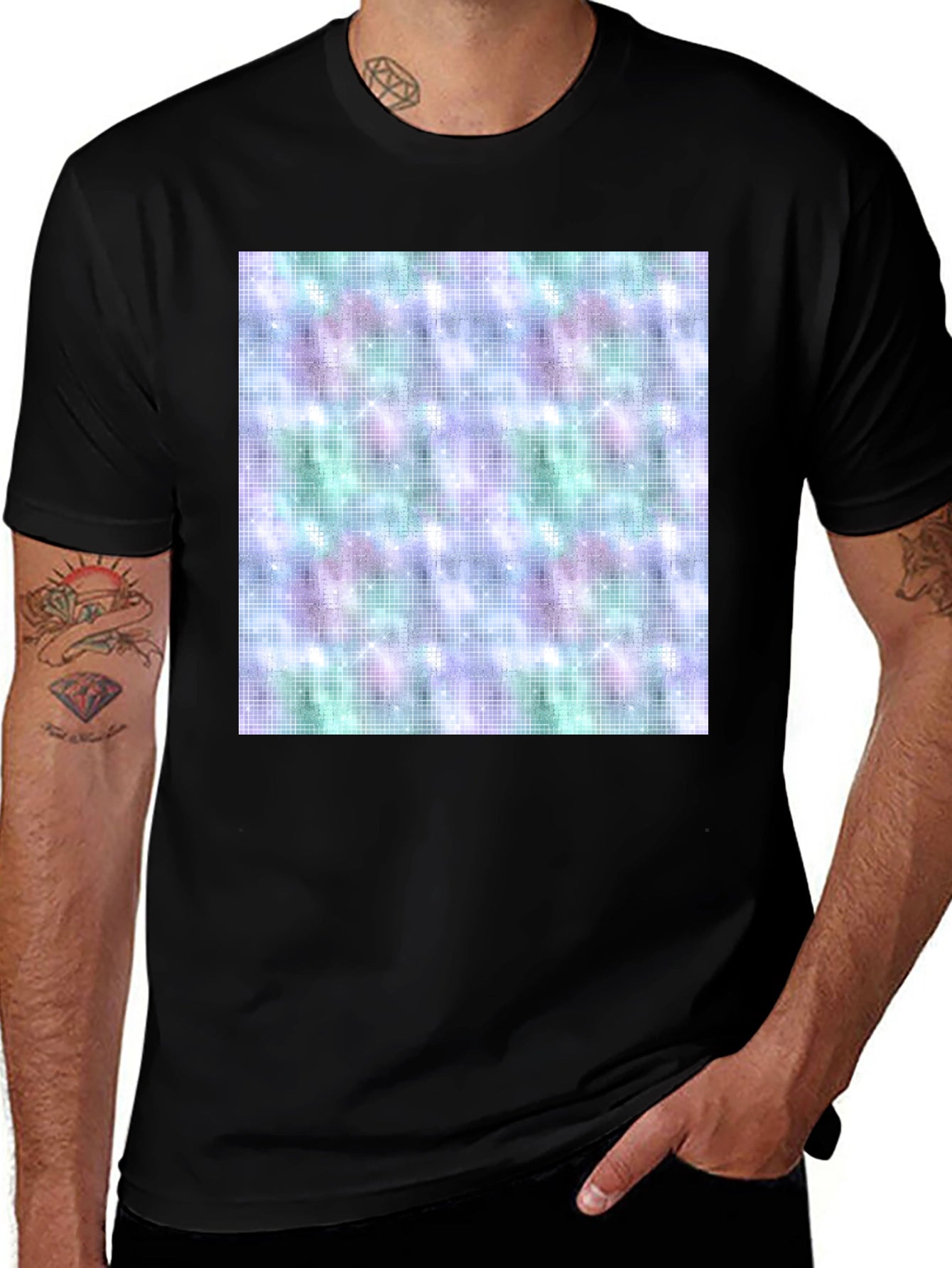 Galaxy Grid T-Shirt - Stylish & Comfortable