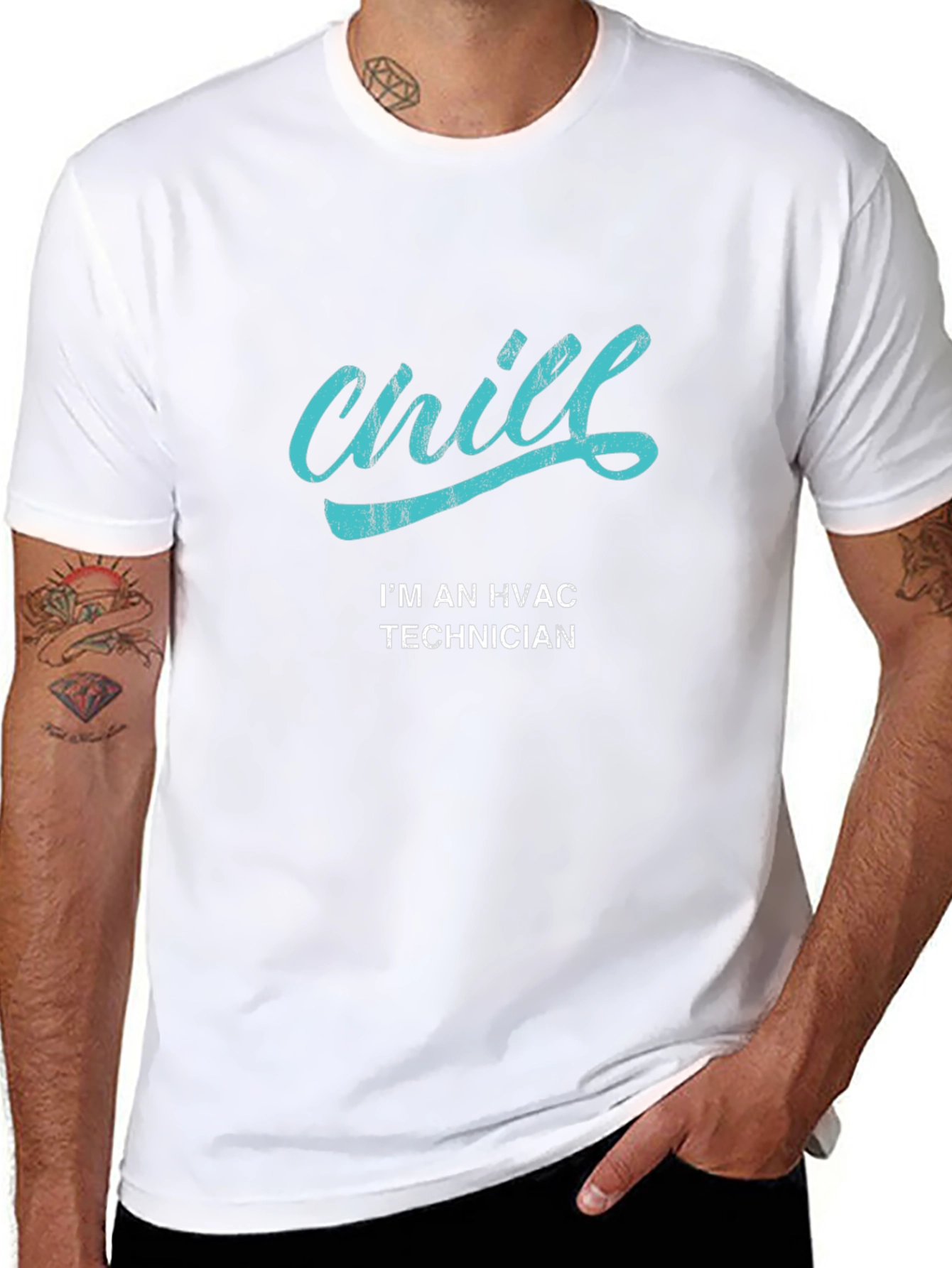Chill HVAC Technician Black T-Shirt