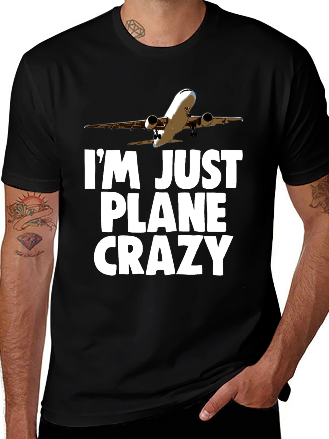 Im Just Plane Crazy T-Shirt - Aviation Humor
