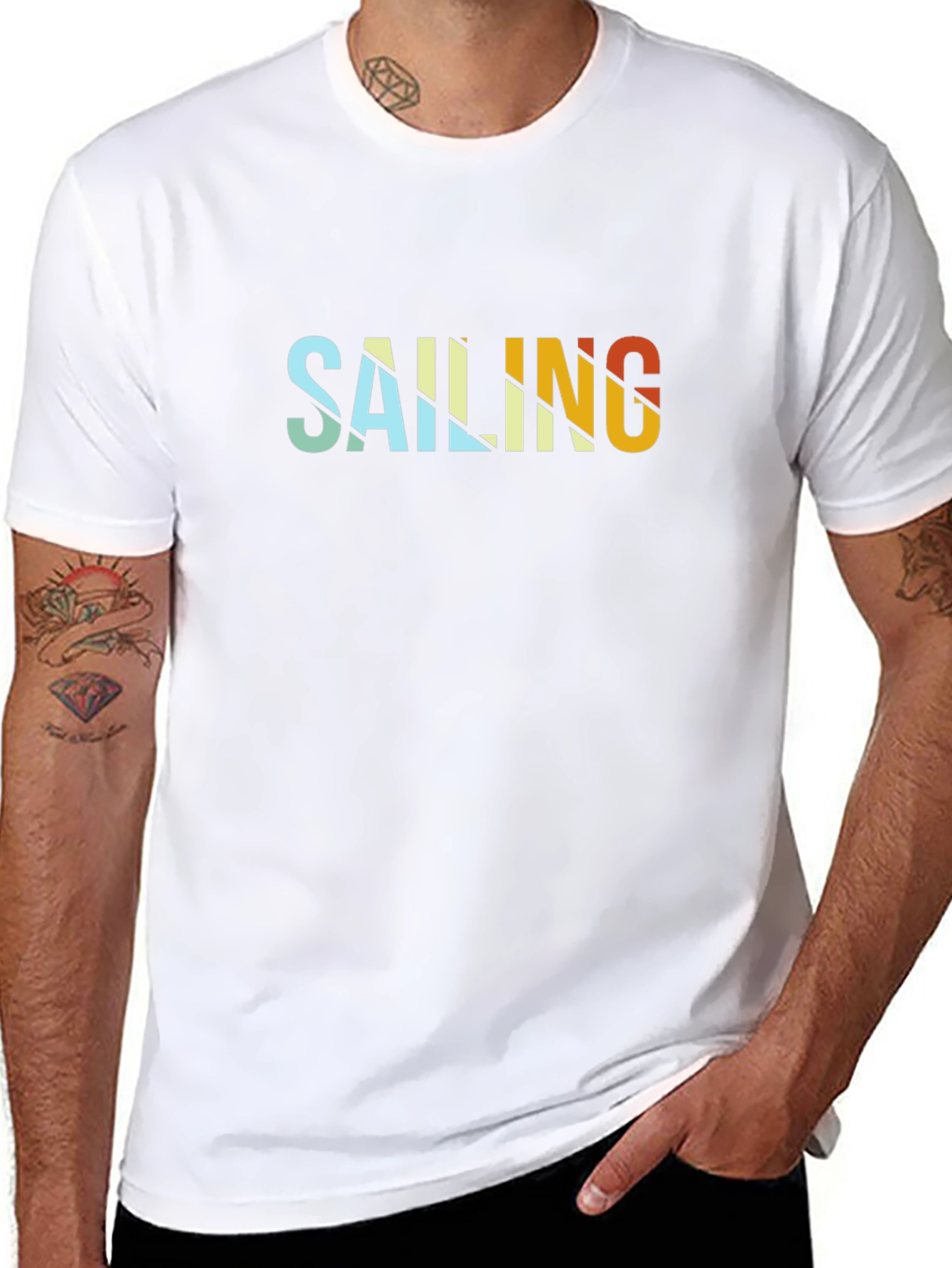 Sailing Graphic Black T-Shirt