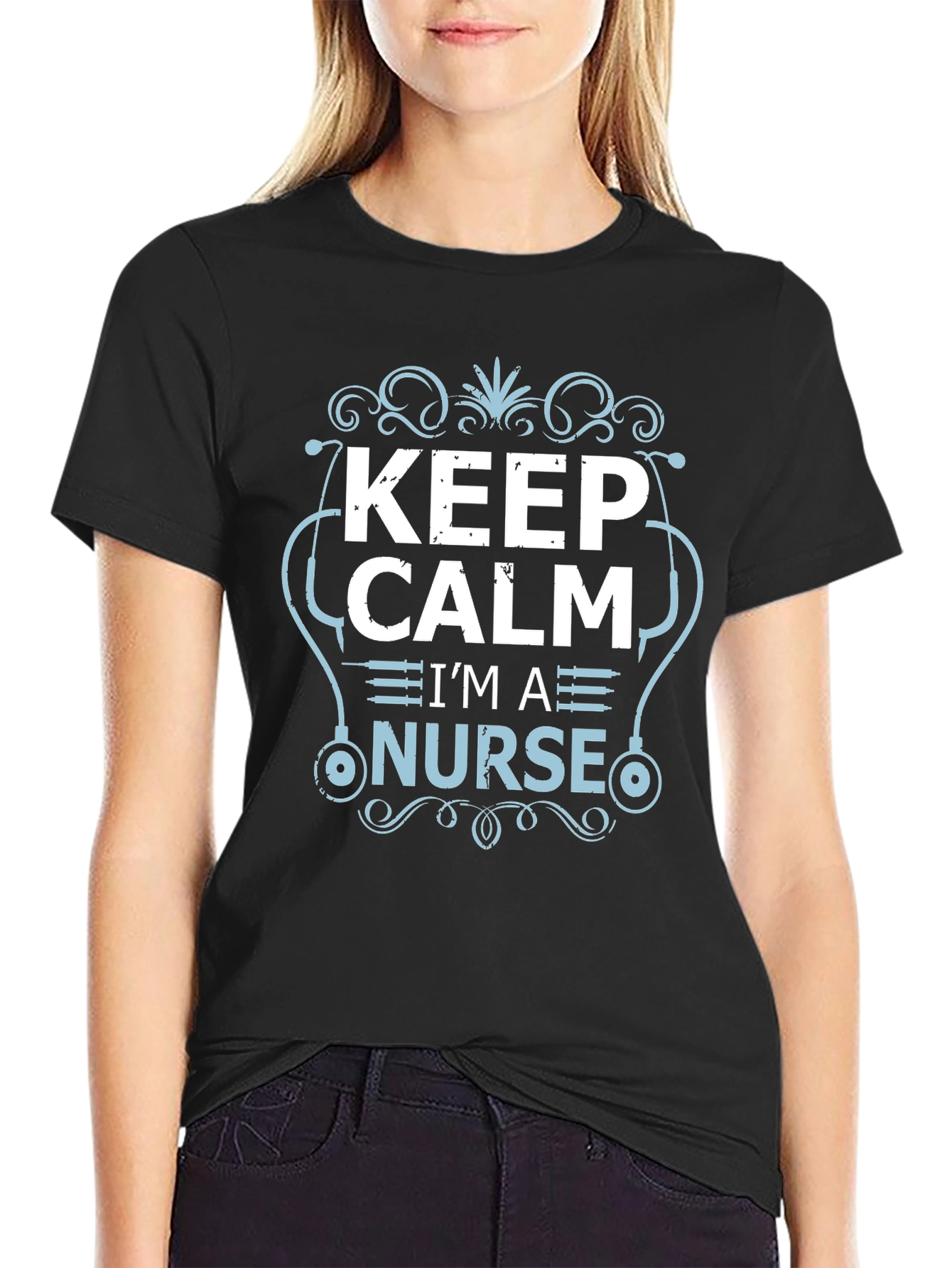 Keep Calm Im a Nurse Tee - Black