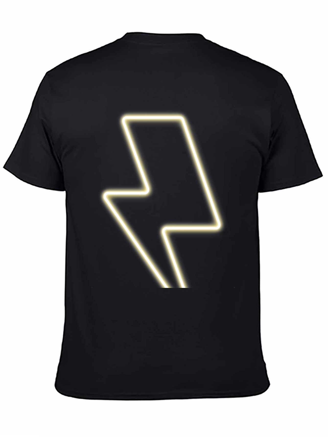 Neon Lightning Bolt Black T-Shirt