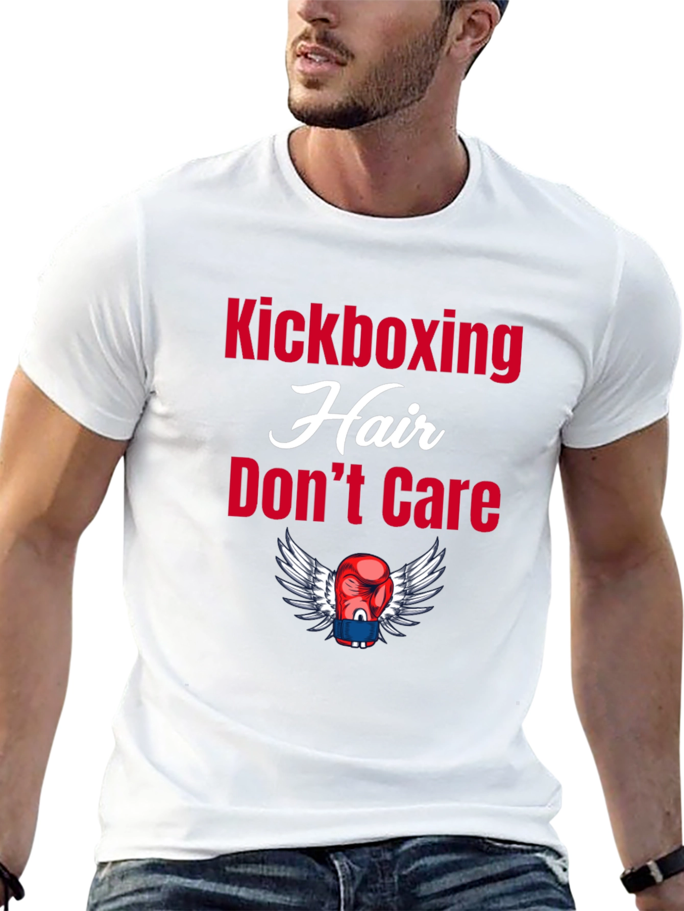 Kickboxing Hair Dont Care Graphic Tee