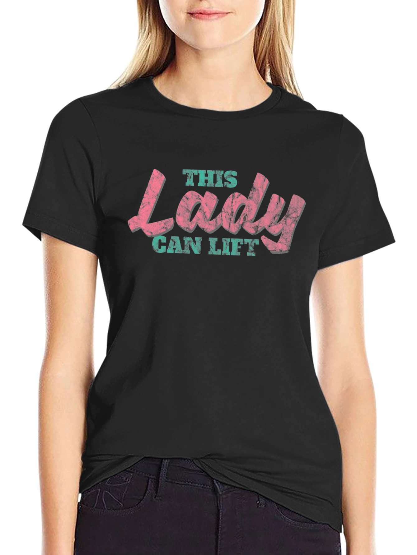 This Lady Can Lift T-Shirt Black