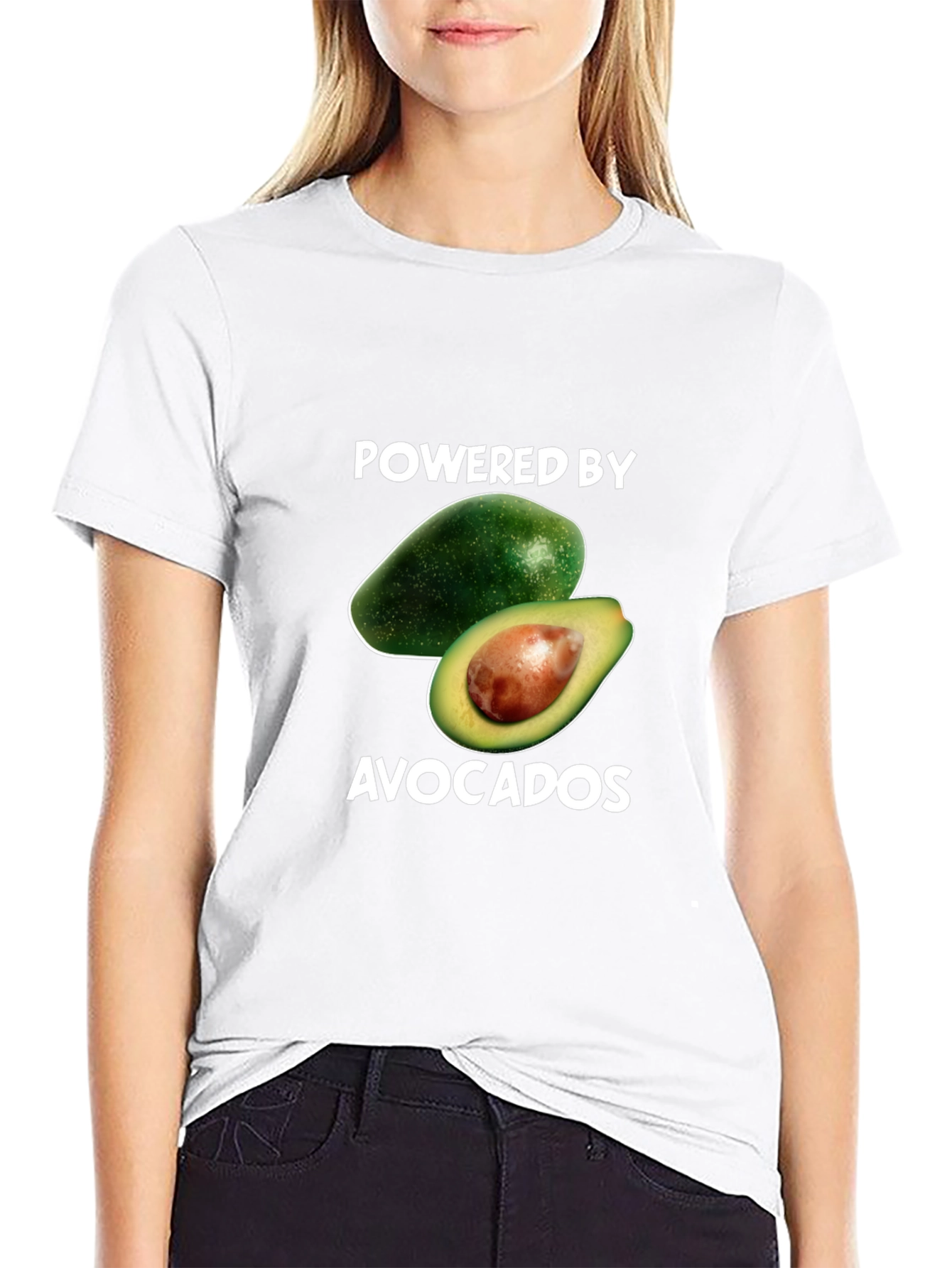 Powered By Avocados Graphic T-Shirt