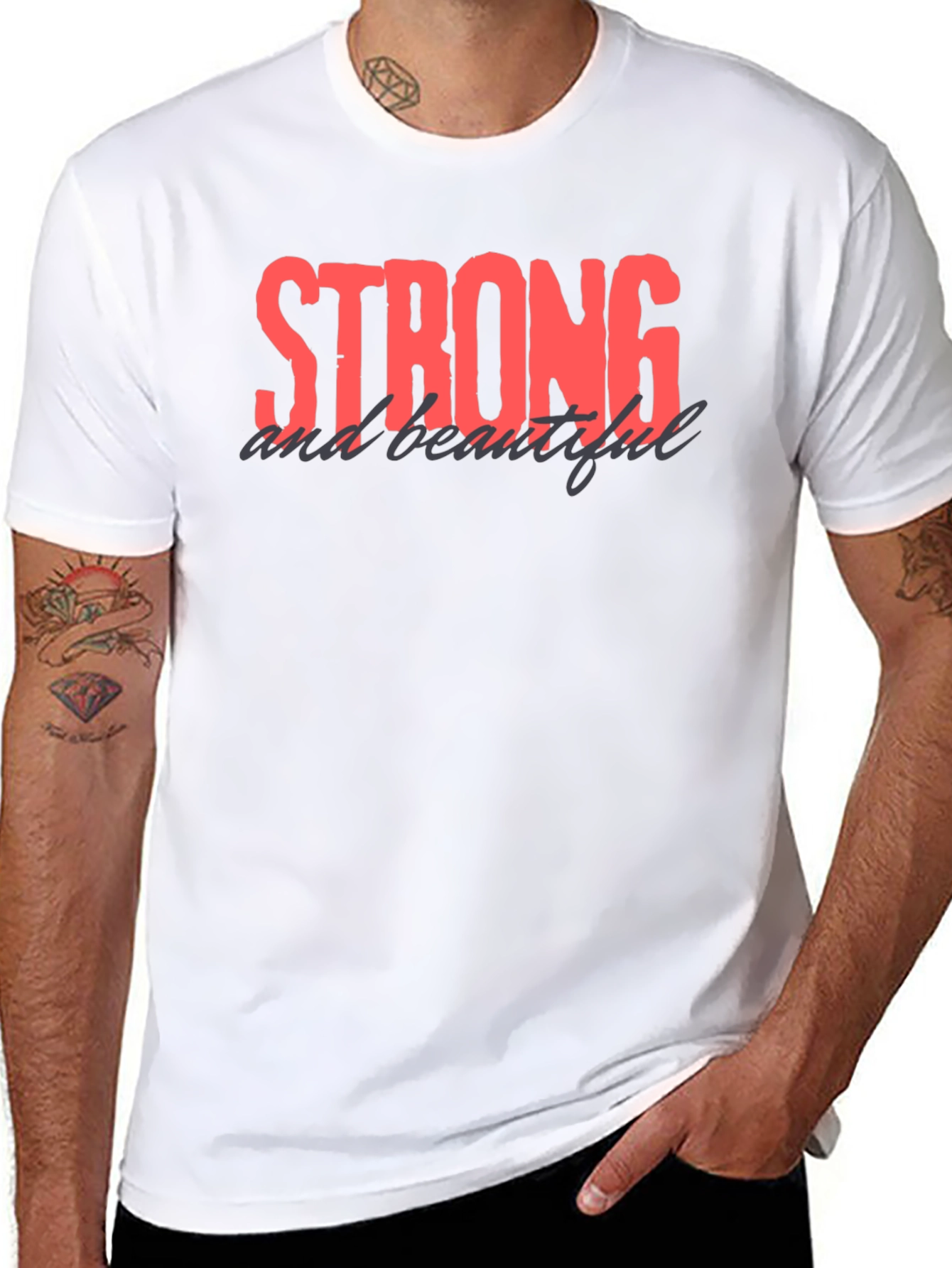 Strong and Beautiful Black Graphic Tee
