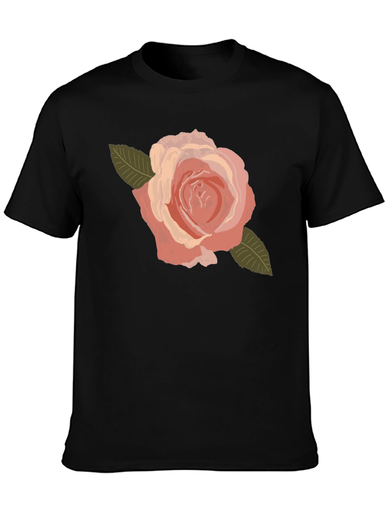 Floral Rose Graphic Tee - Soft Cotton Blend