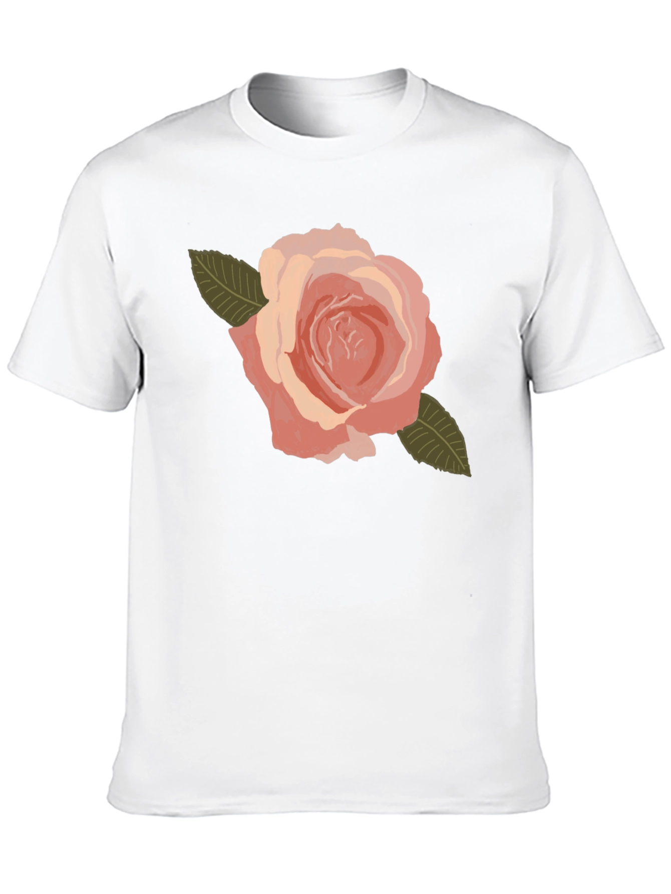 Floral Rose Graphic Tee - Soft Cotton Blend