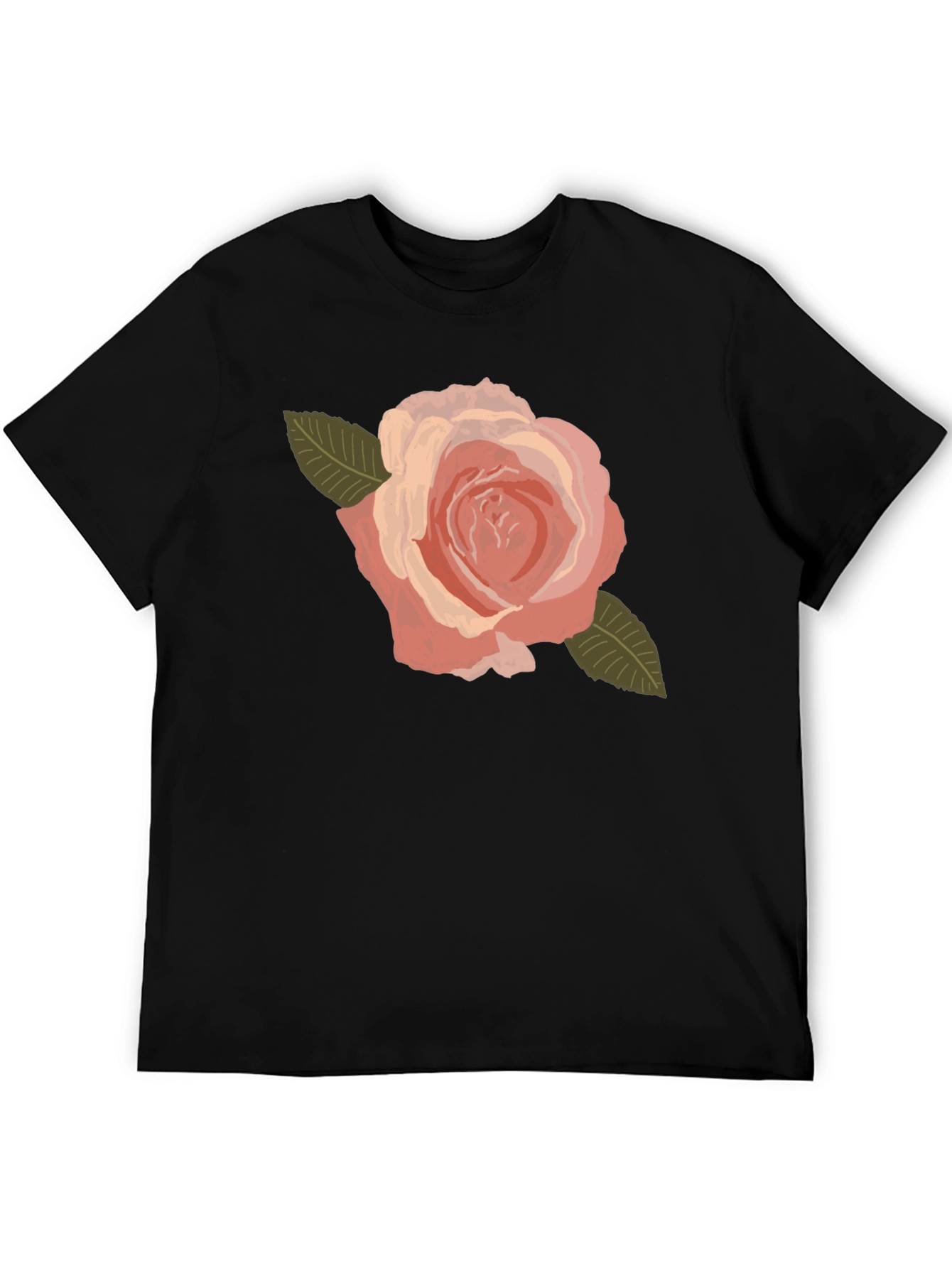 Floral Rose Graphic Tee - Soft Cotton Blend