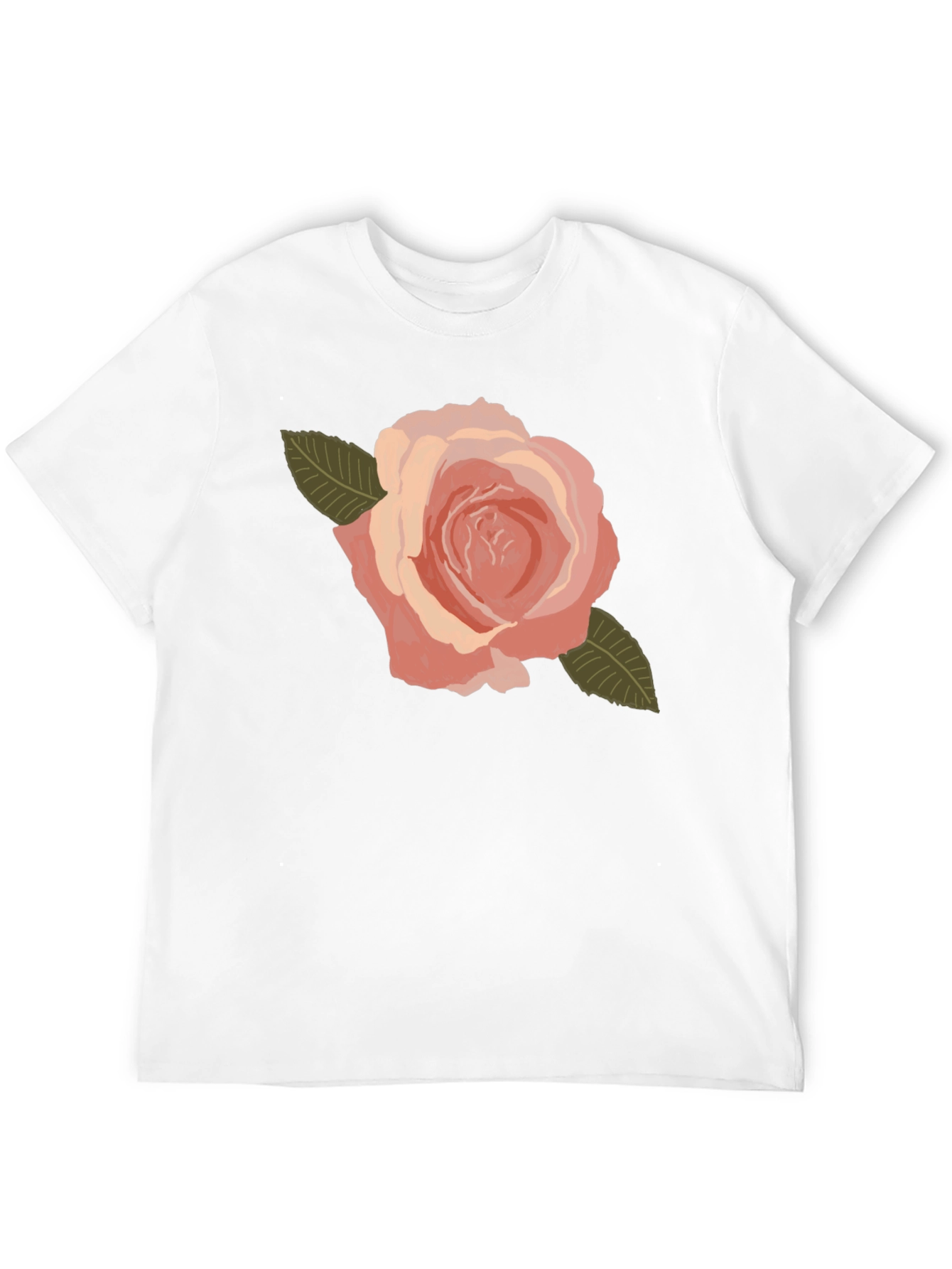 Floral Rose Graphic Tee - Soft Cotton Blend