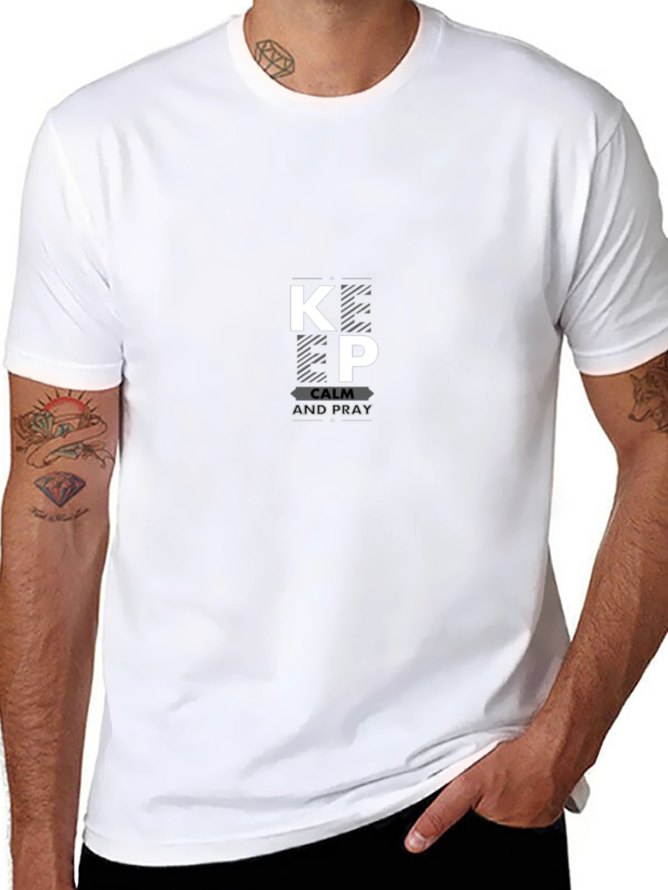 Keep Calm and Pray Black T-Shirt
