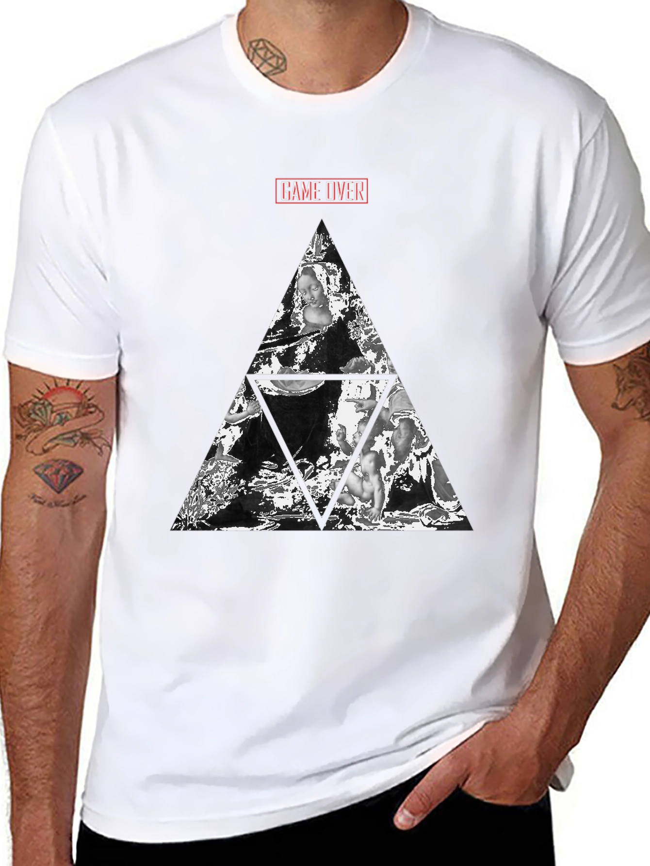 Graphic T-Shirt - Game Over Triangle Art