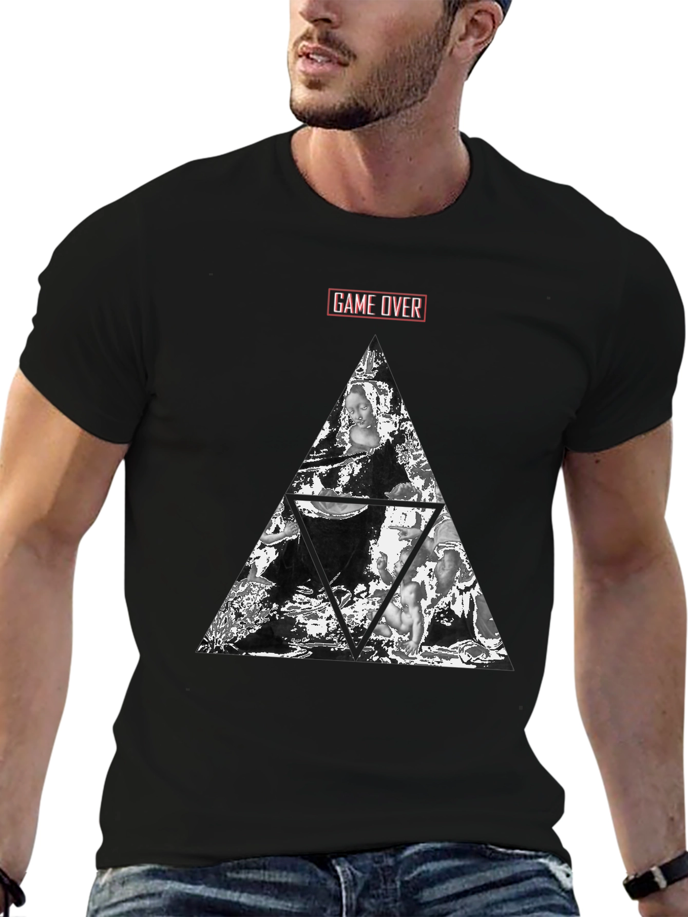 Graphic T-Shirt - Game Over Triangle Art