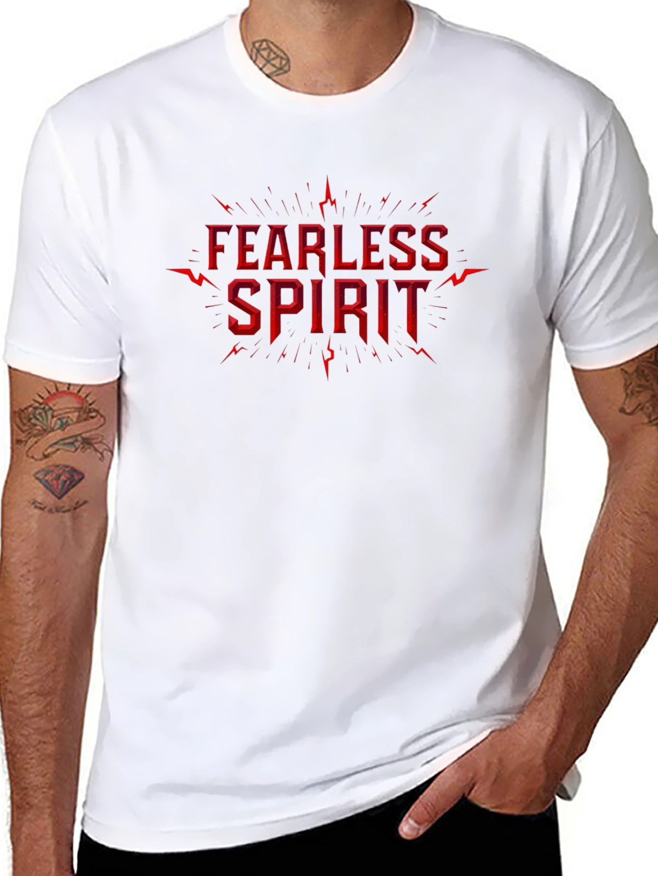 Fearless Spirit Graphic Tee - Black Cotton Shirt