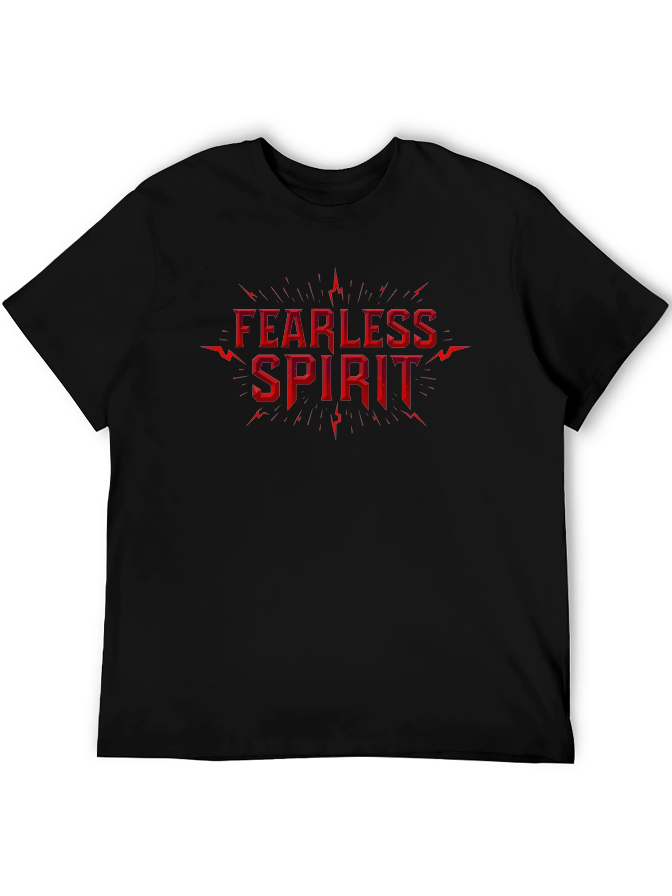 Fearless Spirit Graphic Tee - Black Cotton Shirt