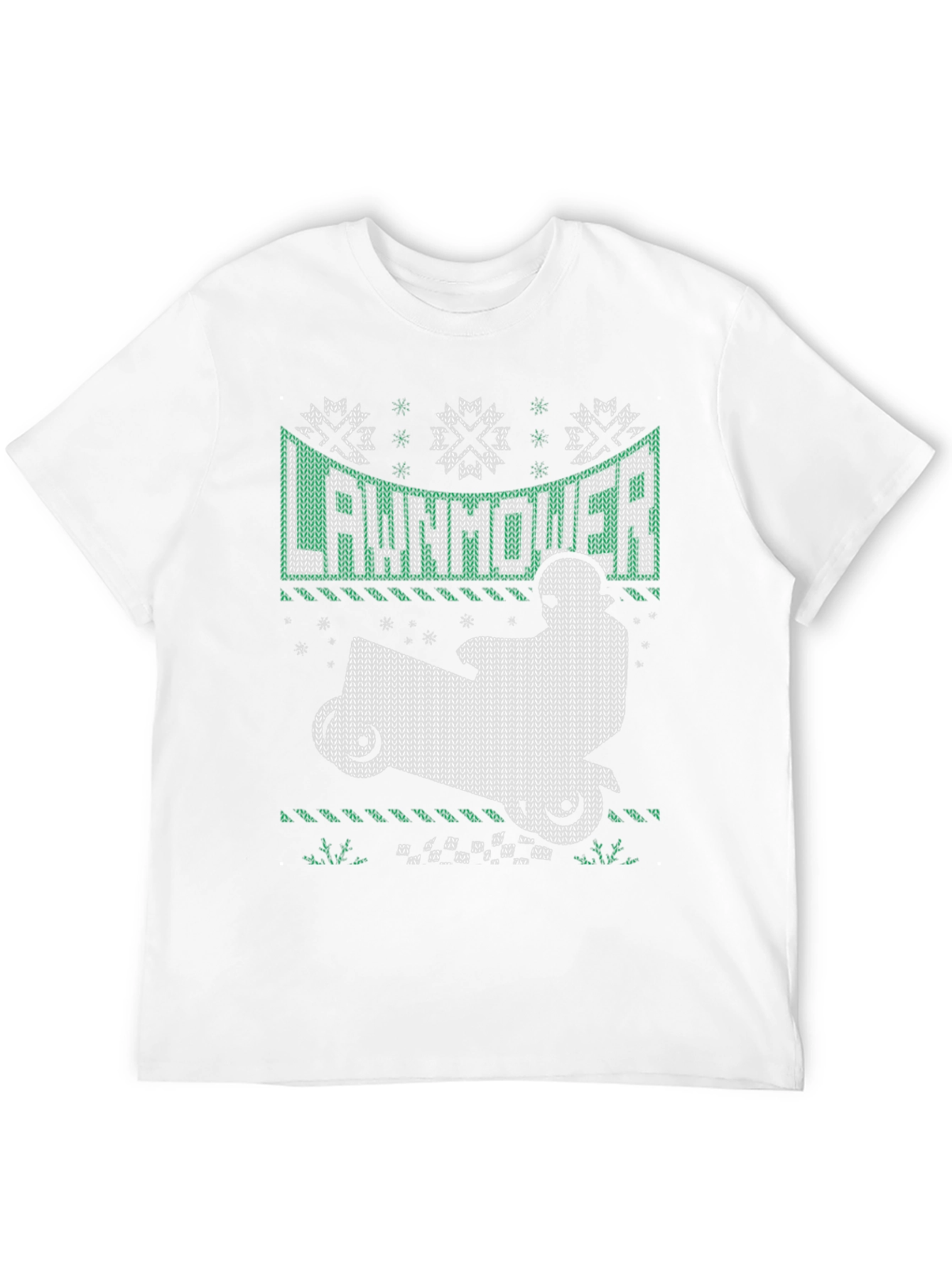 Lawnmower Ugly Christmas Sweater Style T-Shirt