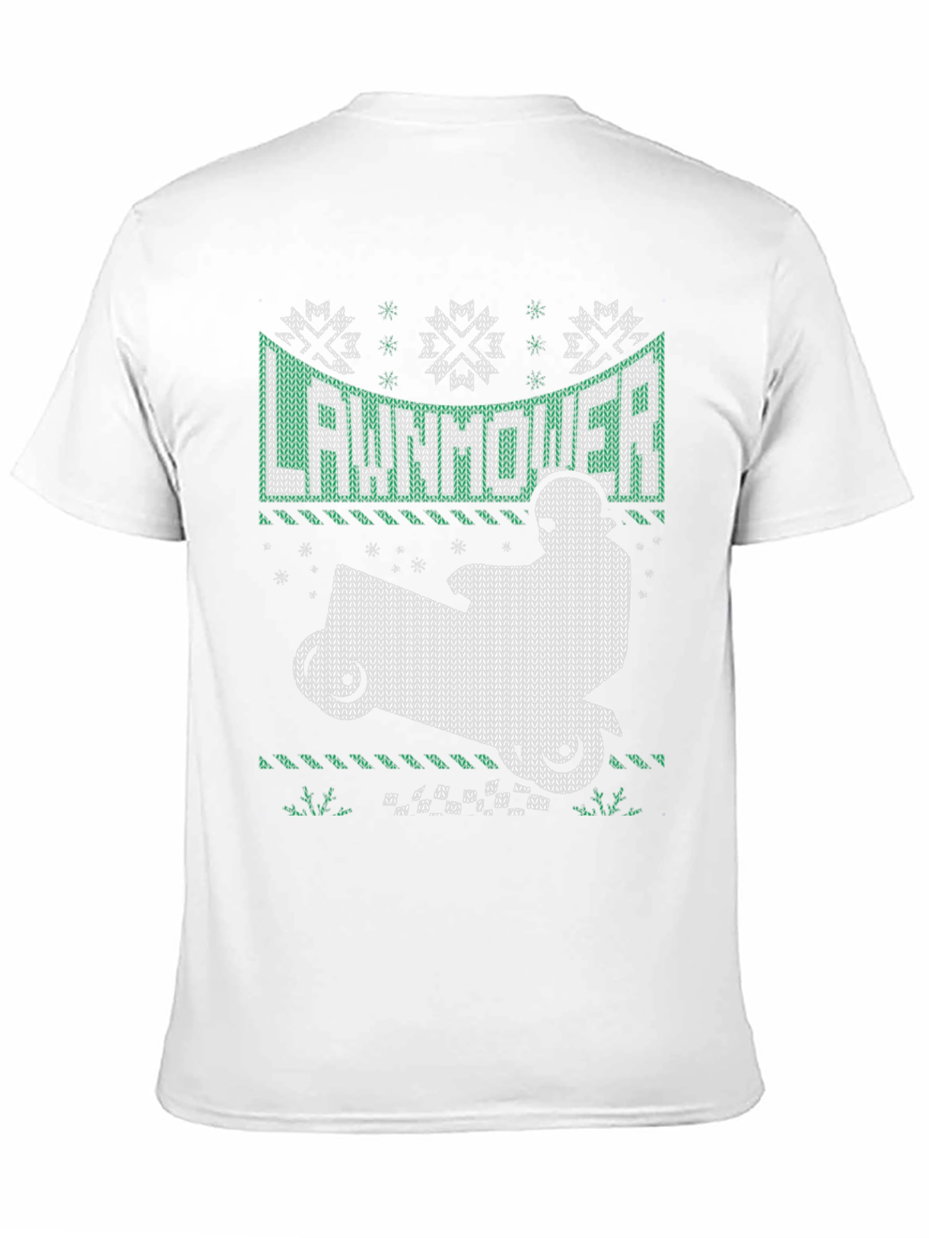 Lawnmower Ugly Christmas Sweater Style T-Shirt