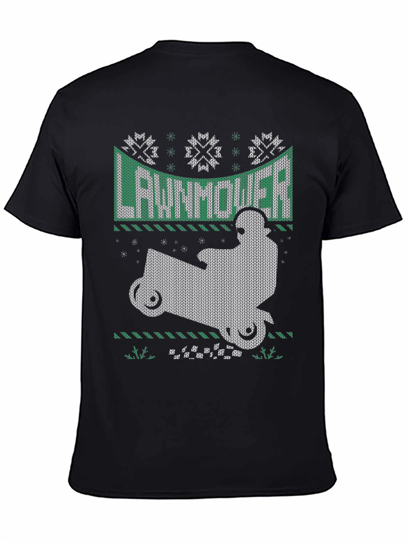 Lawnmower Ugly Christmas Sweater Style T-Shirt