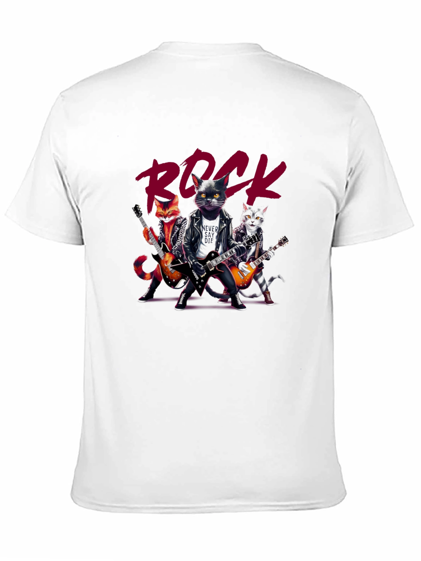 Rock Band Cats Graphic T-Shirt
