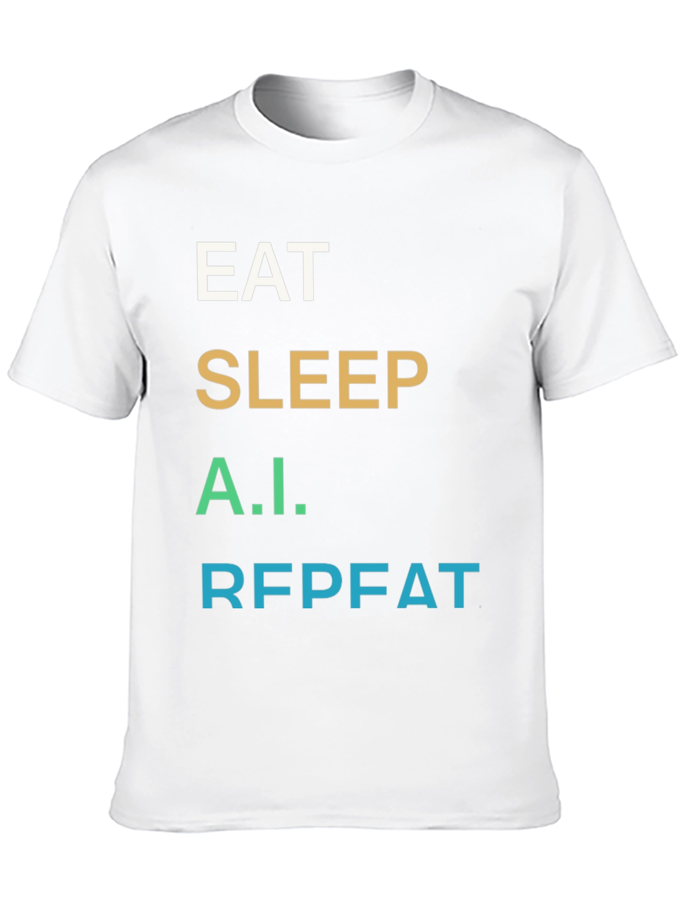 Eat Sleep A.I. Repeat Black T-Shirt