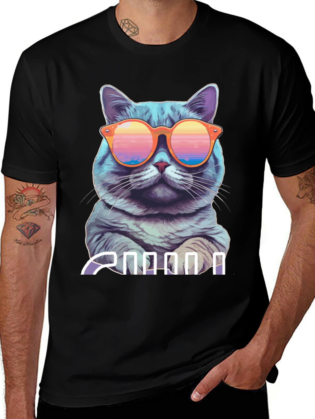 Cool Cat Graphic T-Shirt - Stylish and Fun
