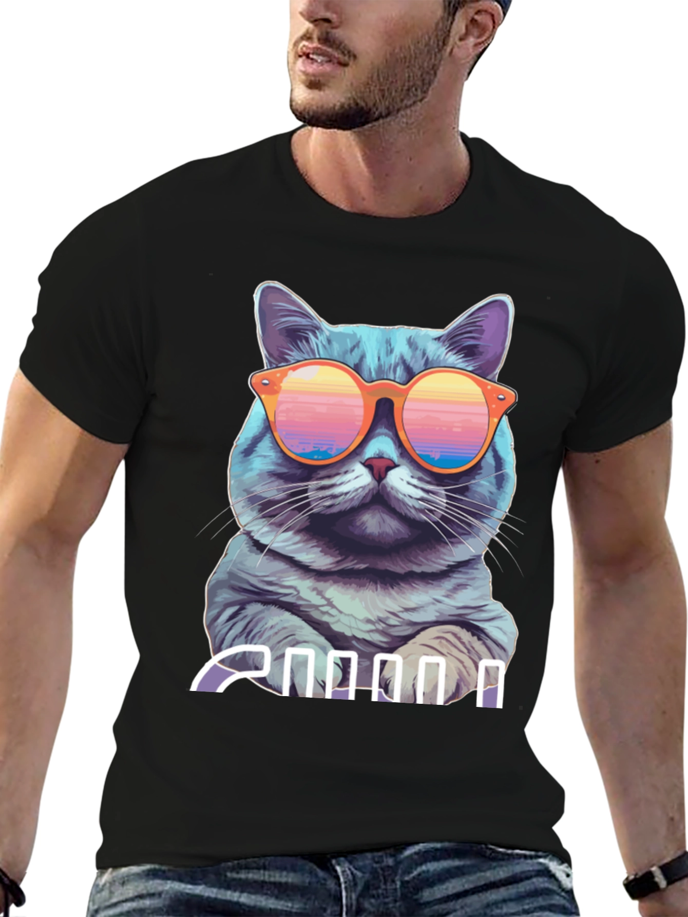 Cool Cat Graphic T-Shirt - Stylish and Fun