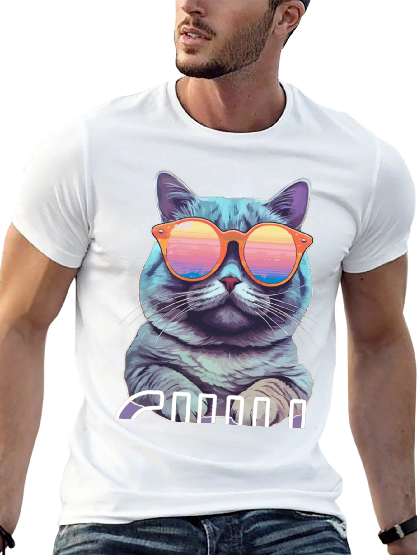 Cool Cat Graphic T-Shirt - Stylish and Fun