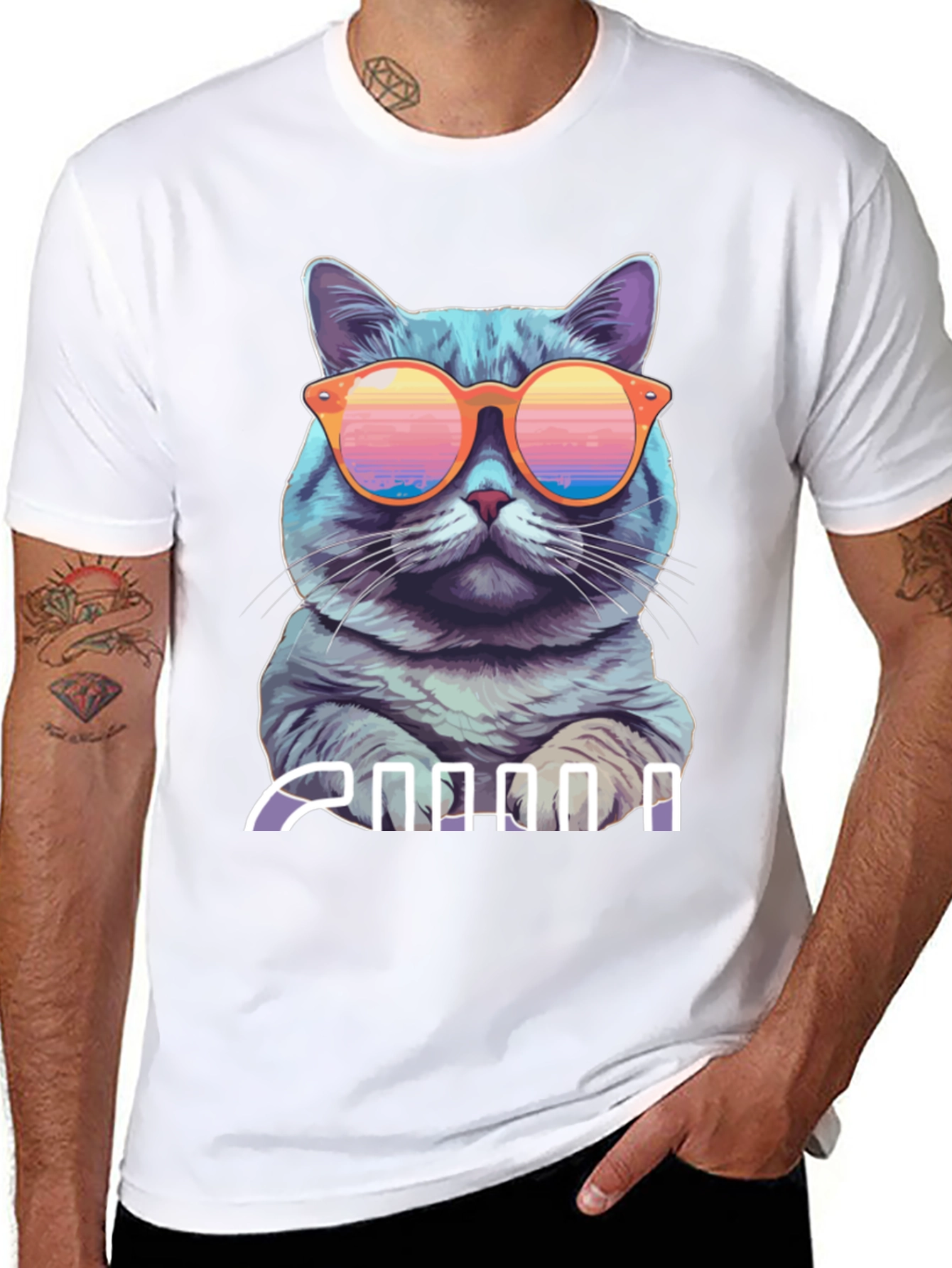 Cool Cat Graphic T-Shirt - Stylish and Fun