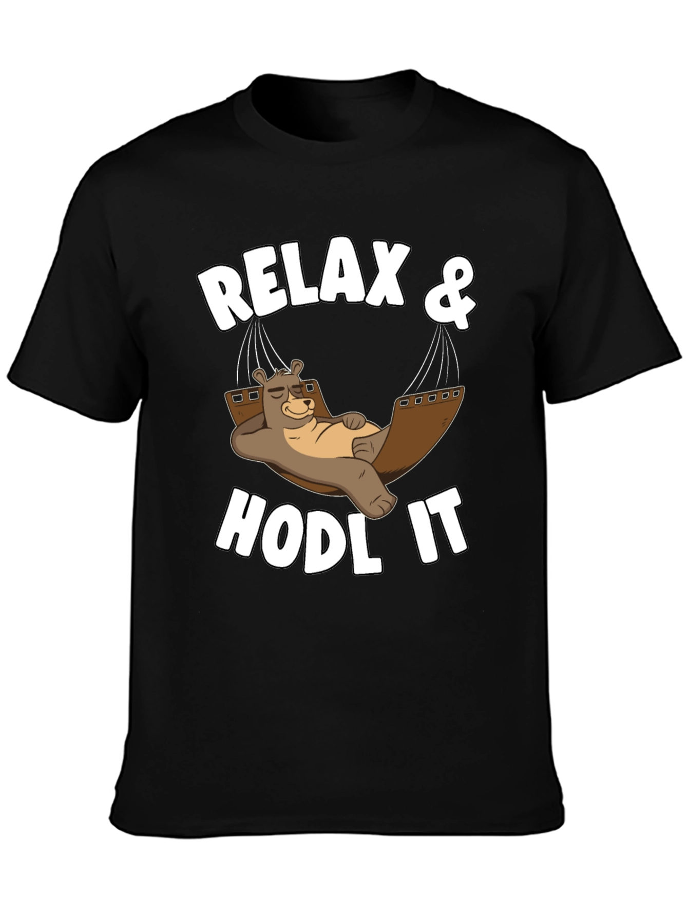 Relax & HODL IT Crypto Bear T-Shirt