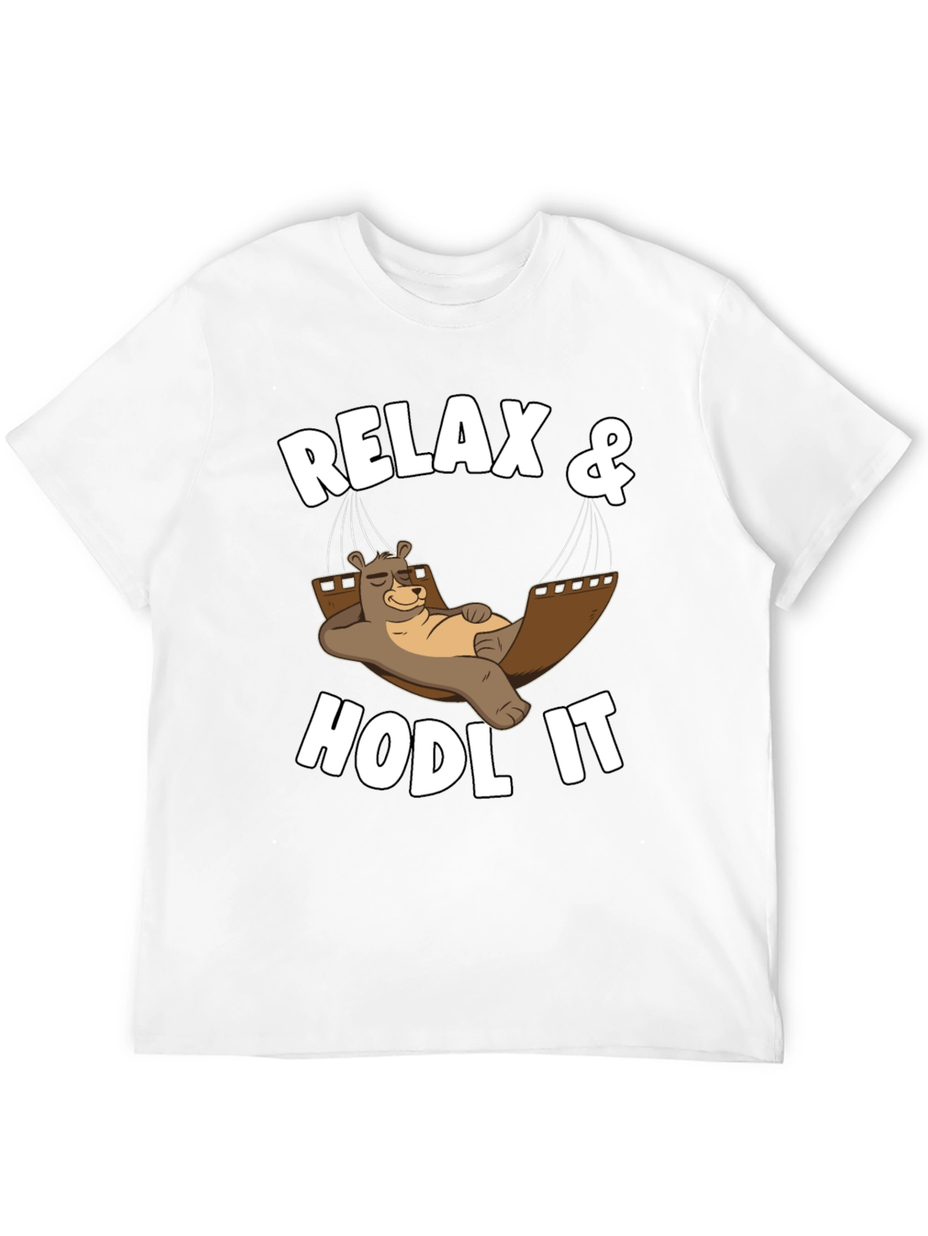 Relax & HODL IT Crypto Bear T-Shirt