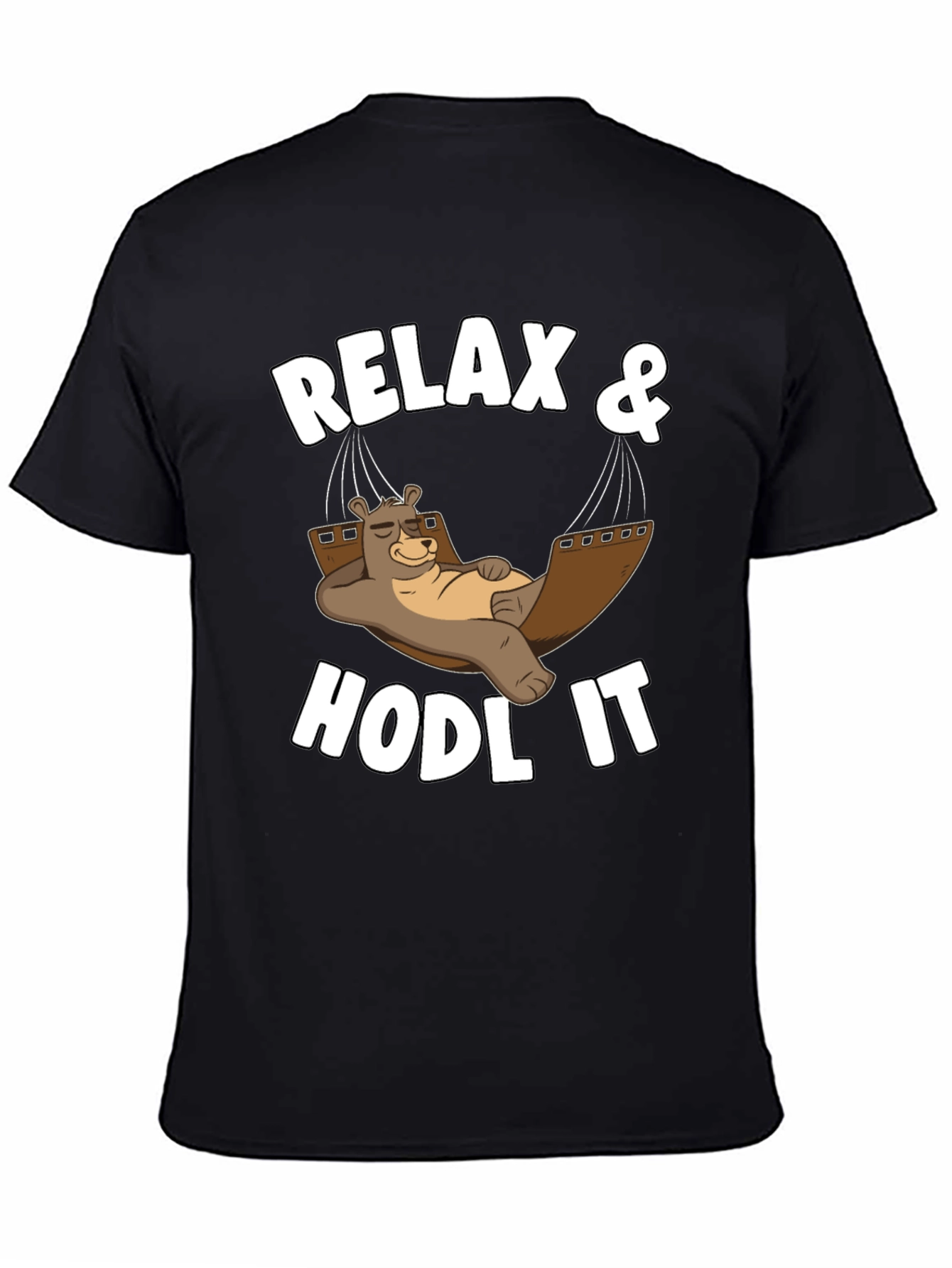 Relax & HODL IT Crypto Bear T-Shirt