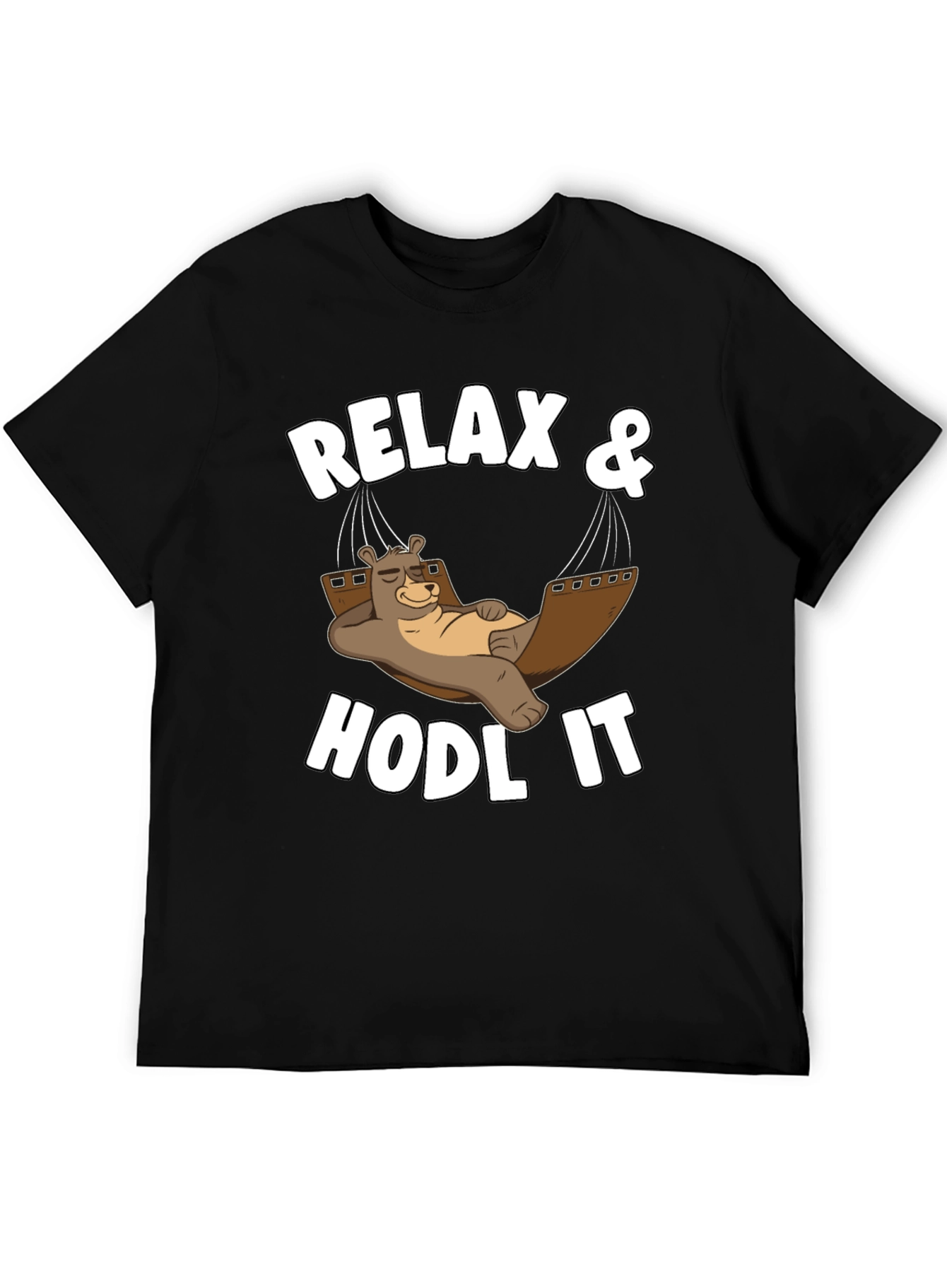 Relax & HODL IT Crypto Bear T-Shirt