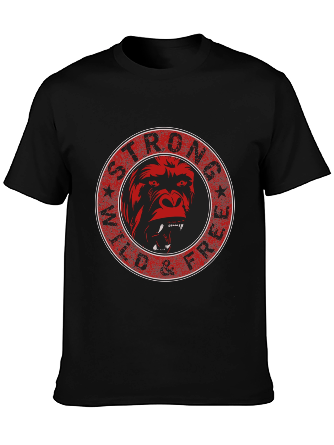 Strong Wild & Free Gorilla Graphic Tee
