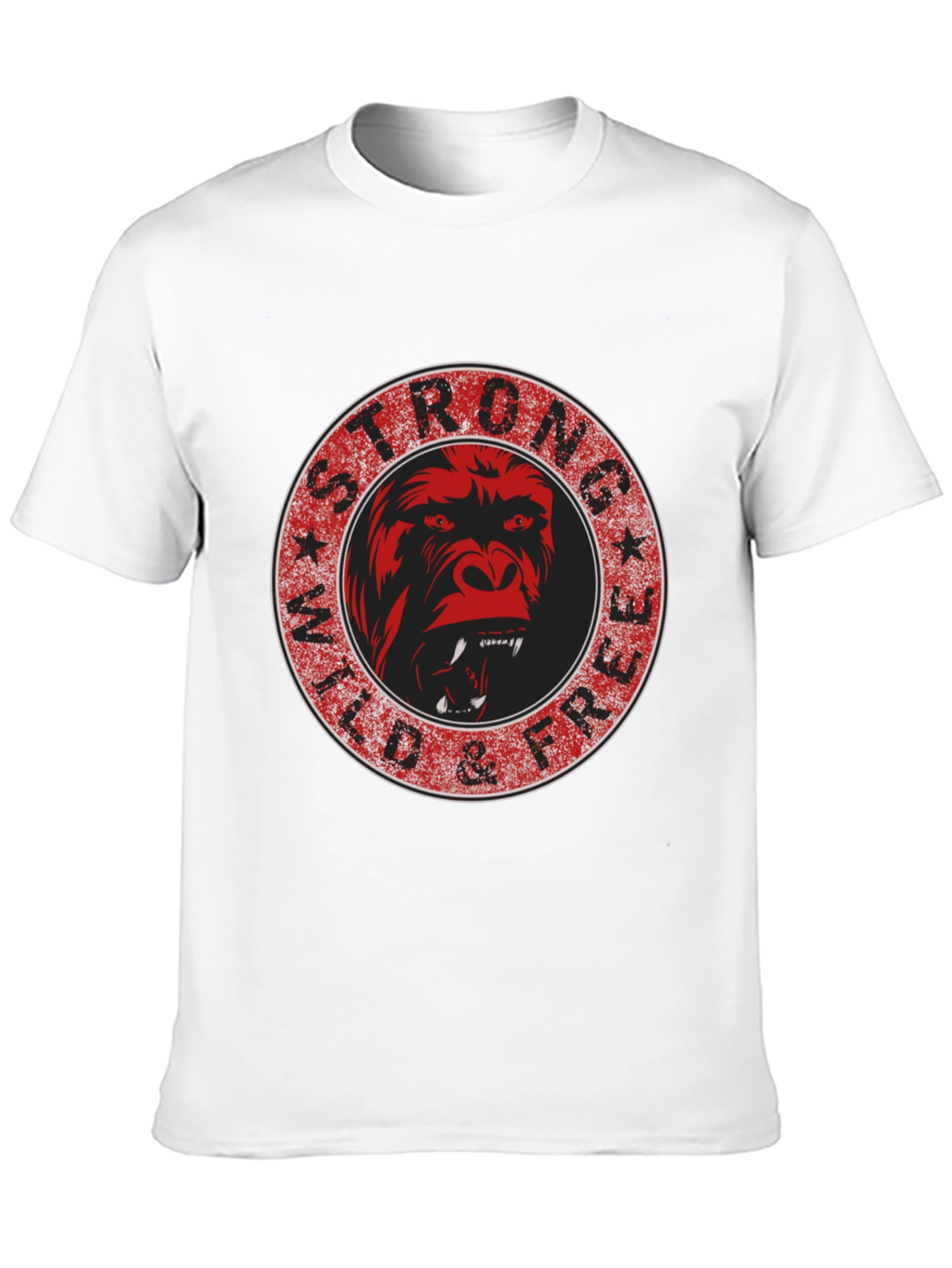 Strong Wild & Free Gorilla Graphic Tee